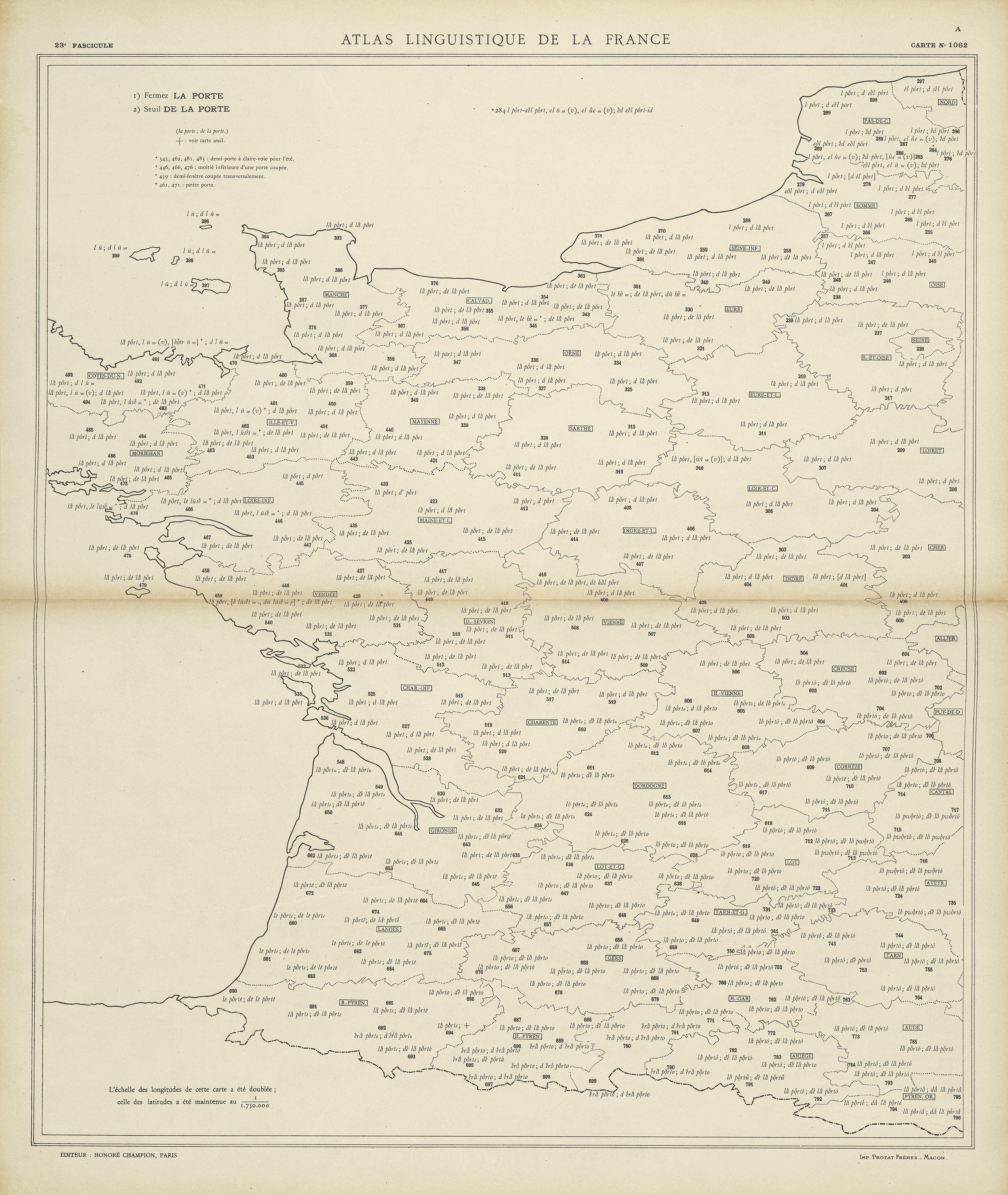 carte alf 1062 du segment la porte.