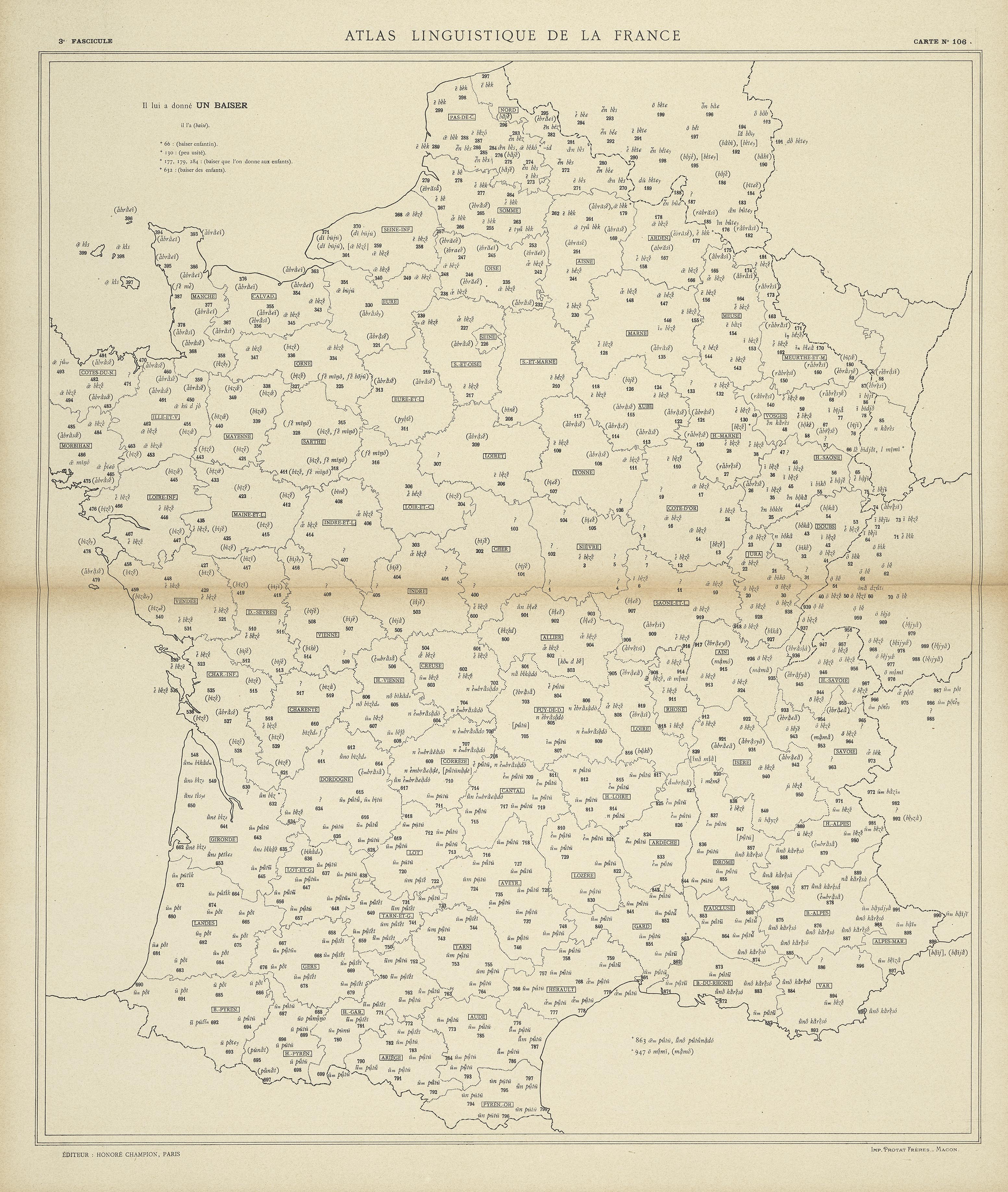 carte alf 106 du segment un baiser.
