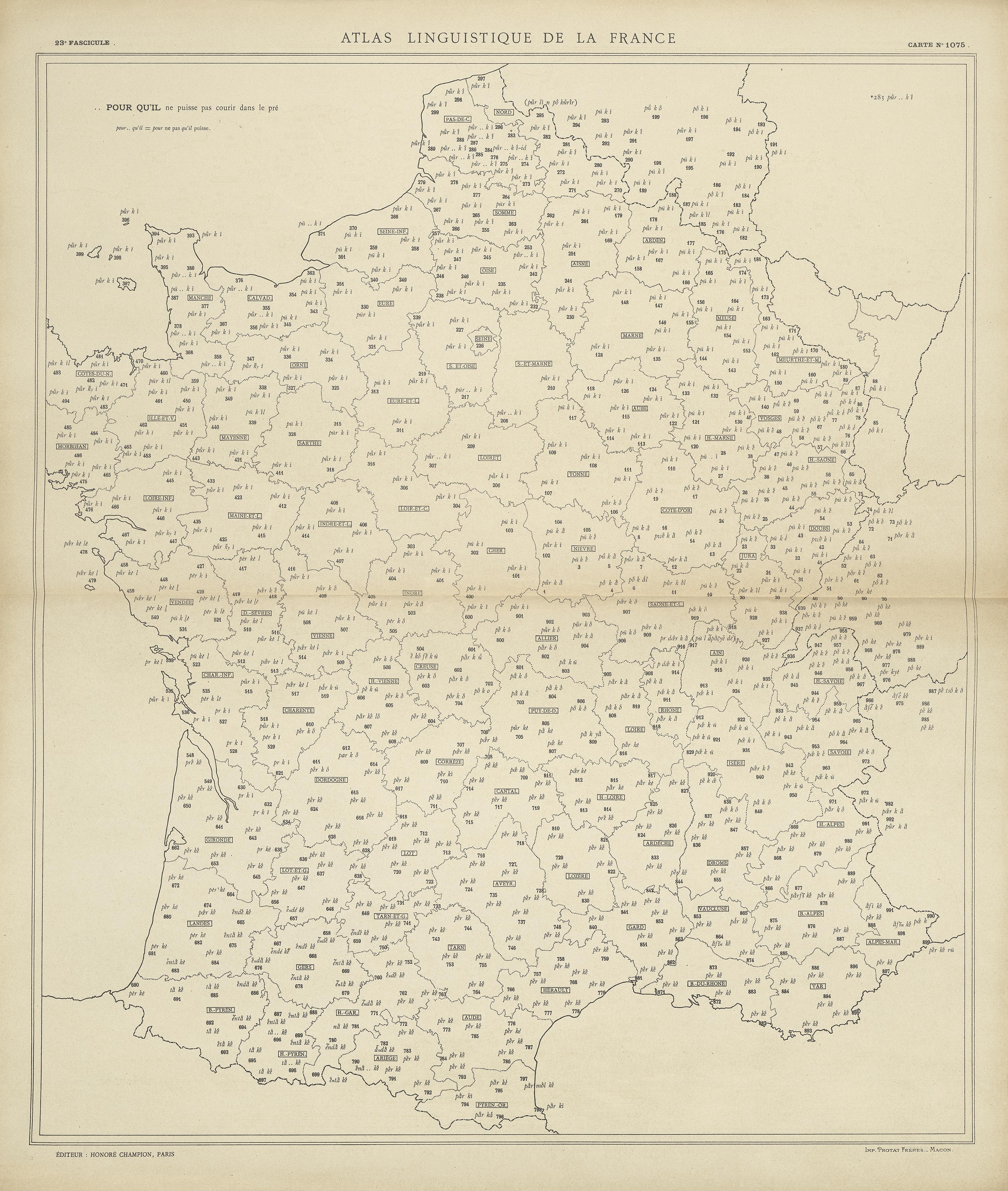 carte alf 1075 du segment pour qu'il