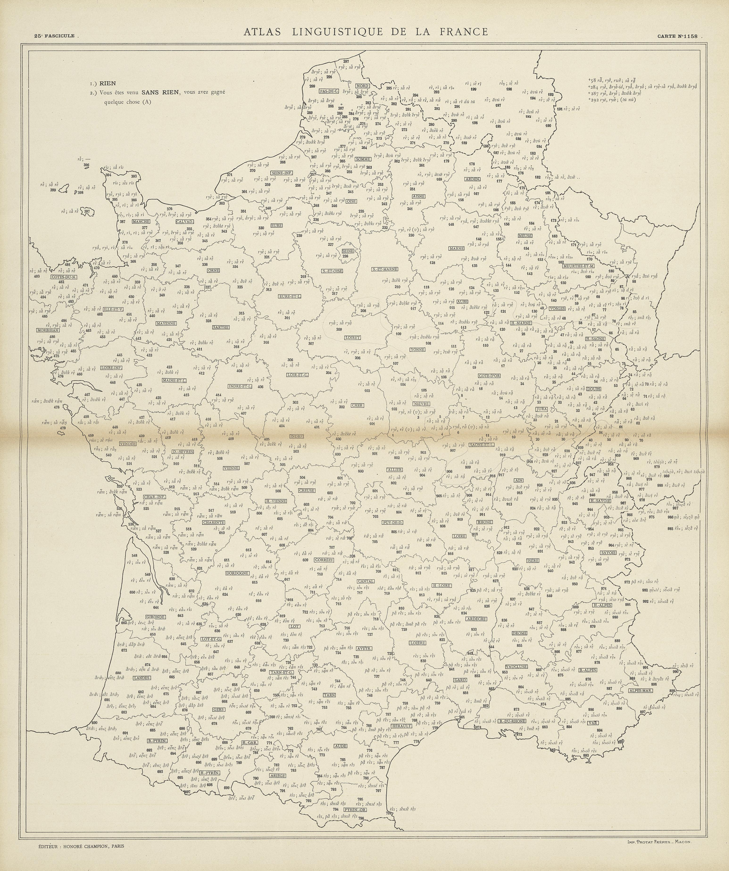 carte alf 1158 du segment sans rien,