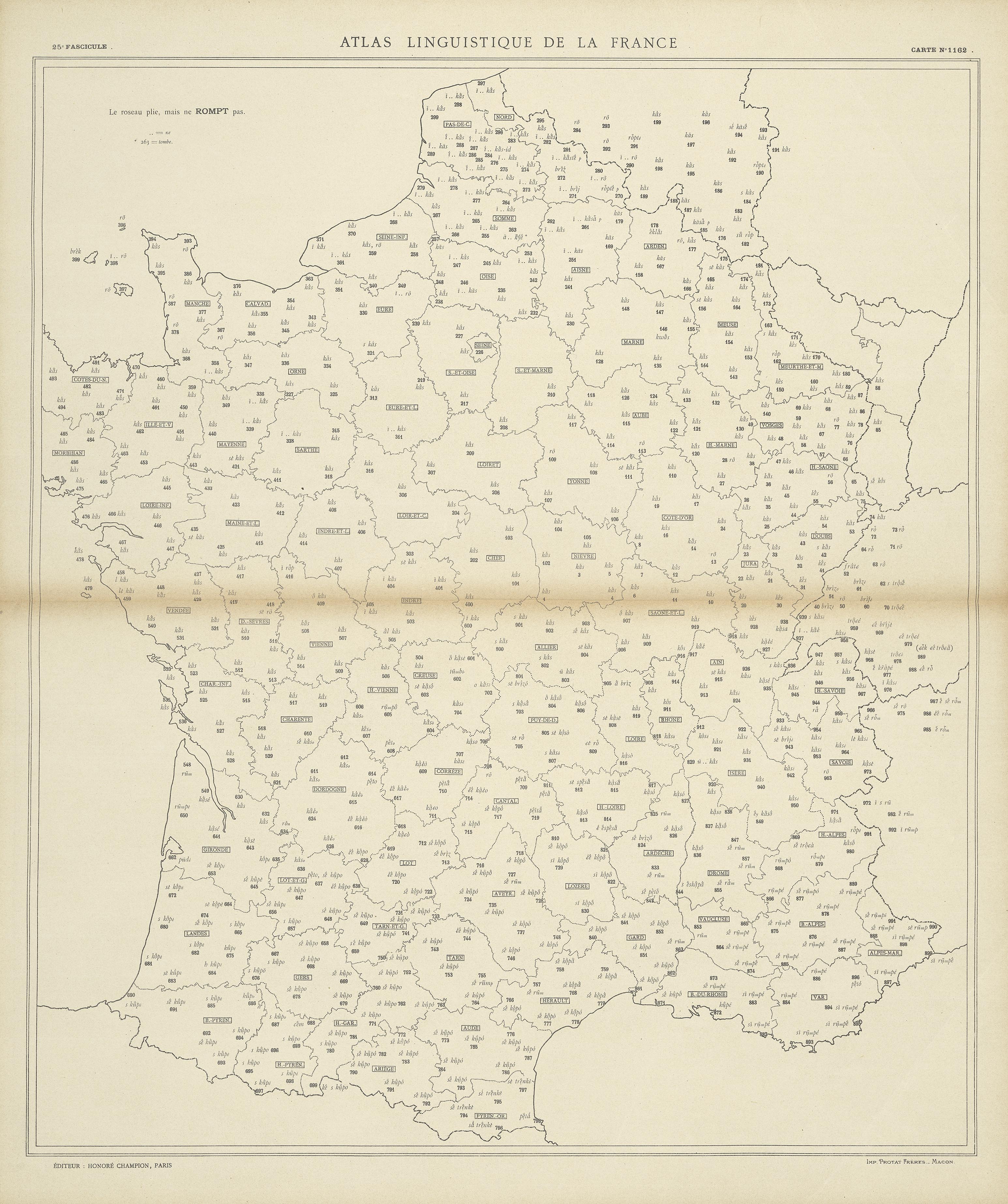 carte alf 1162 du segment rompt