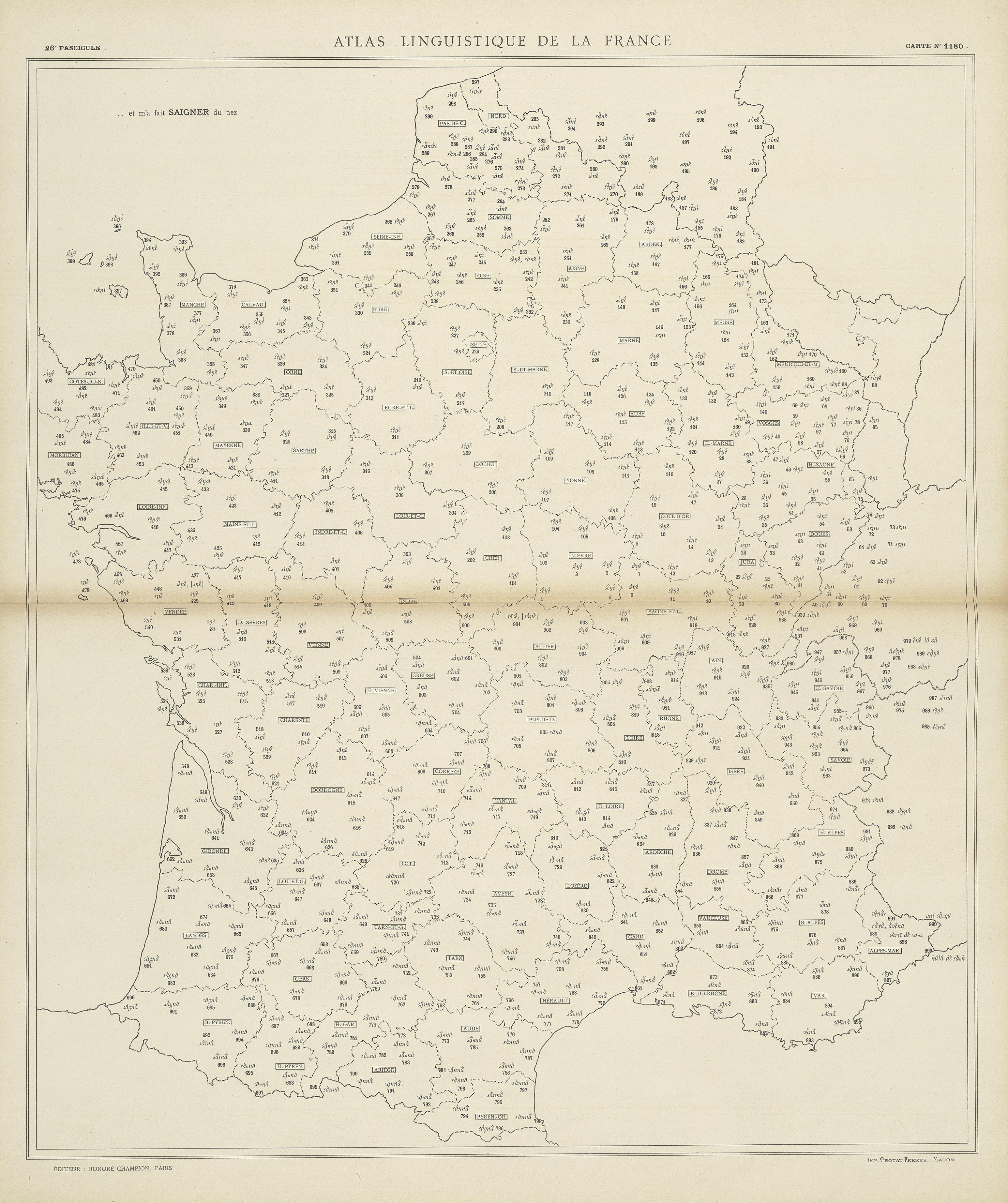 carte alf 1180 du segment saigner