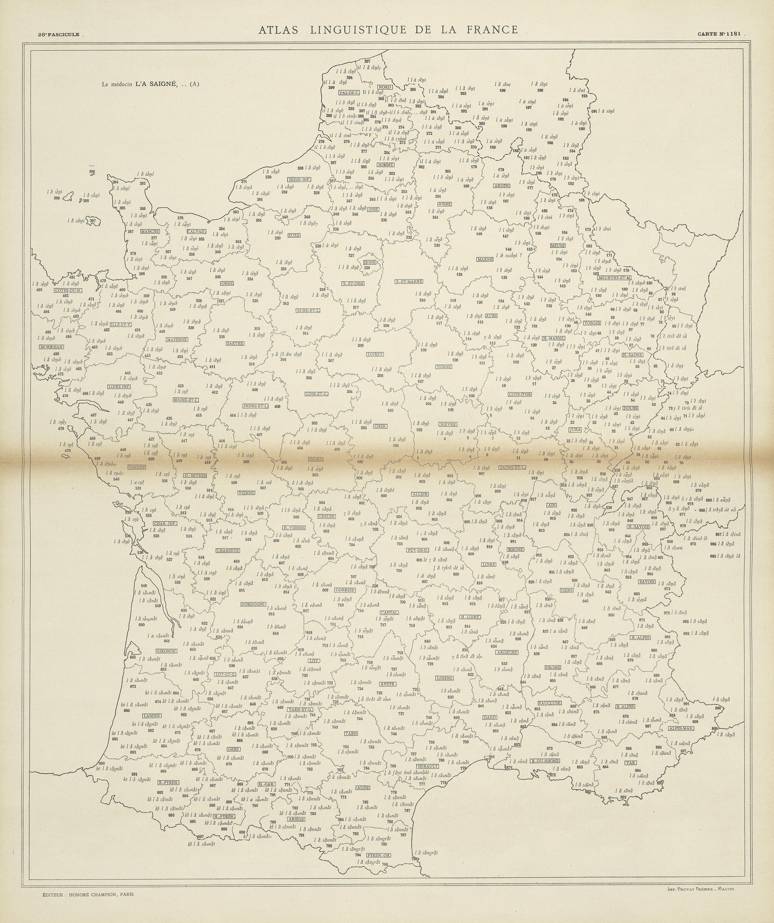 carte alf 1181 du segment l'a saigné,