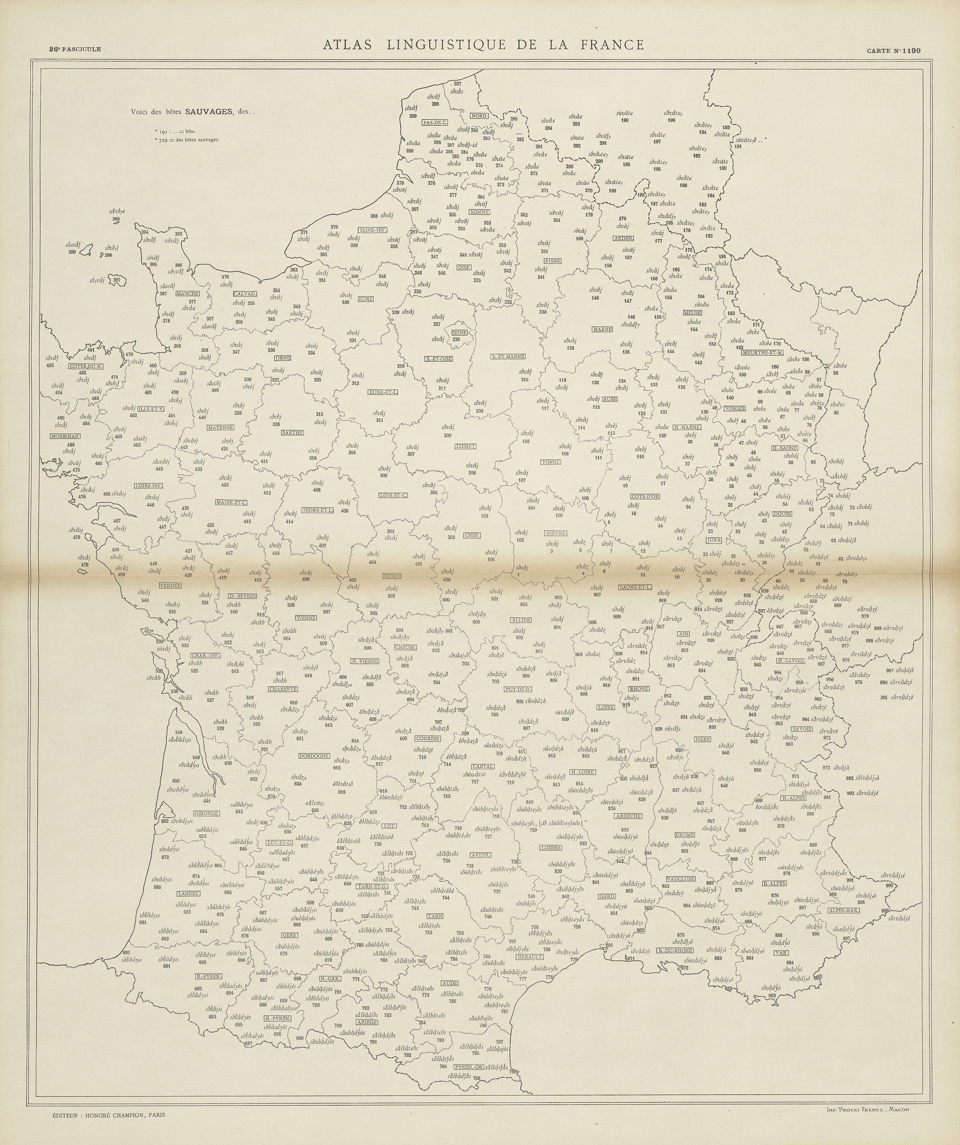 carte alf 1199 du segment sauvages,