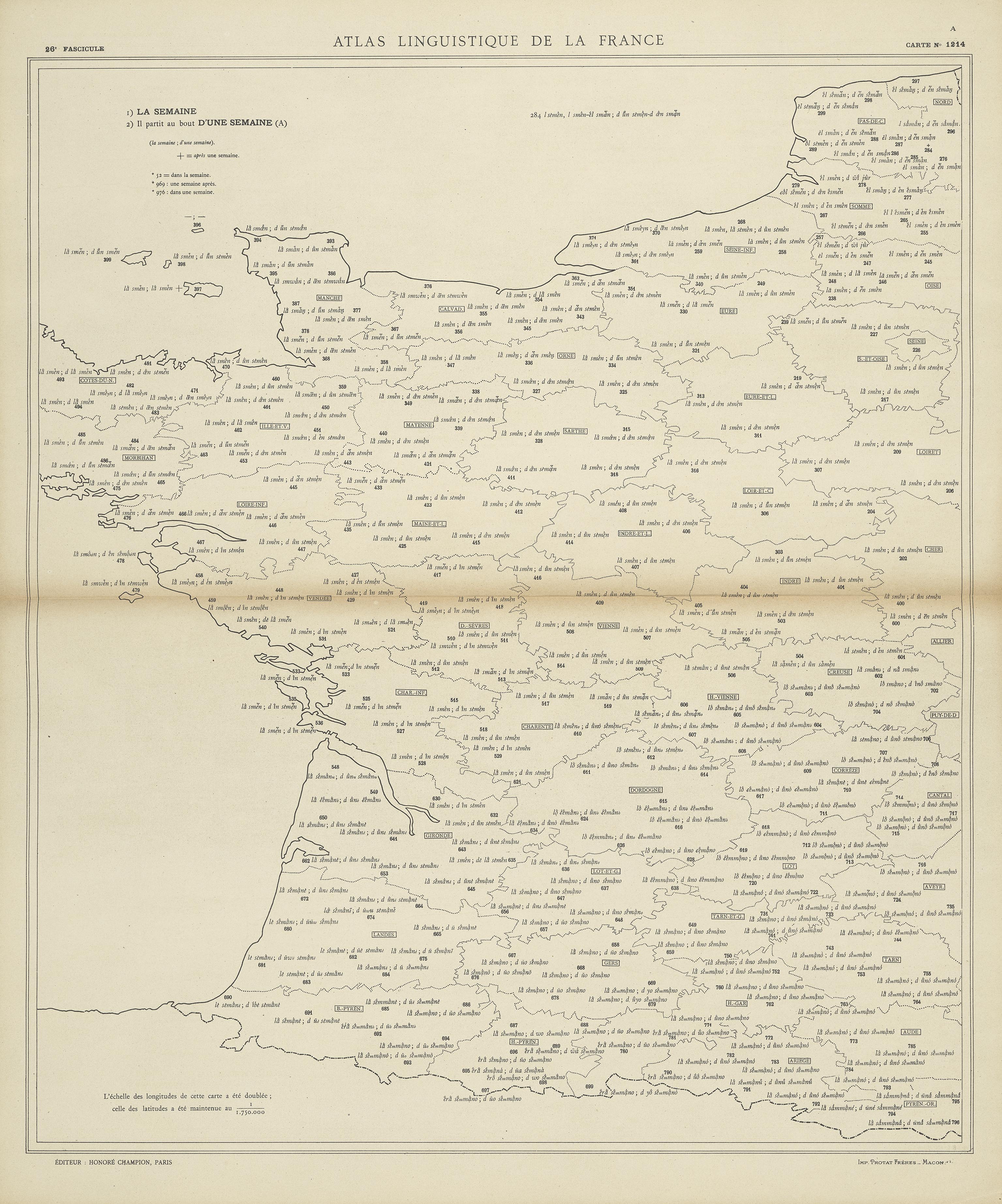 carte alf 1214 du segment d'une semaine.