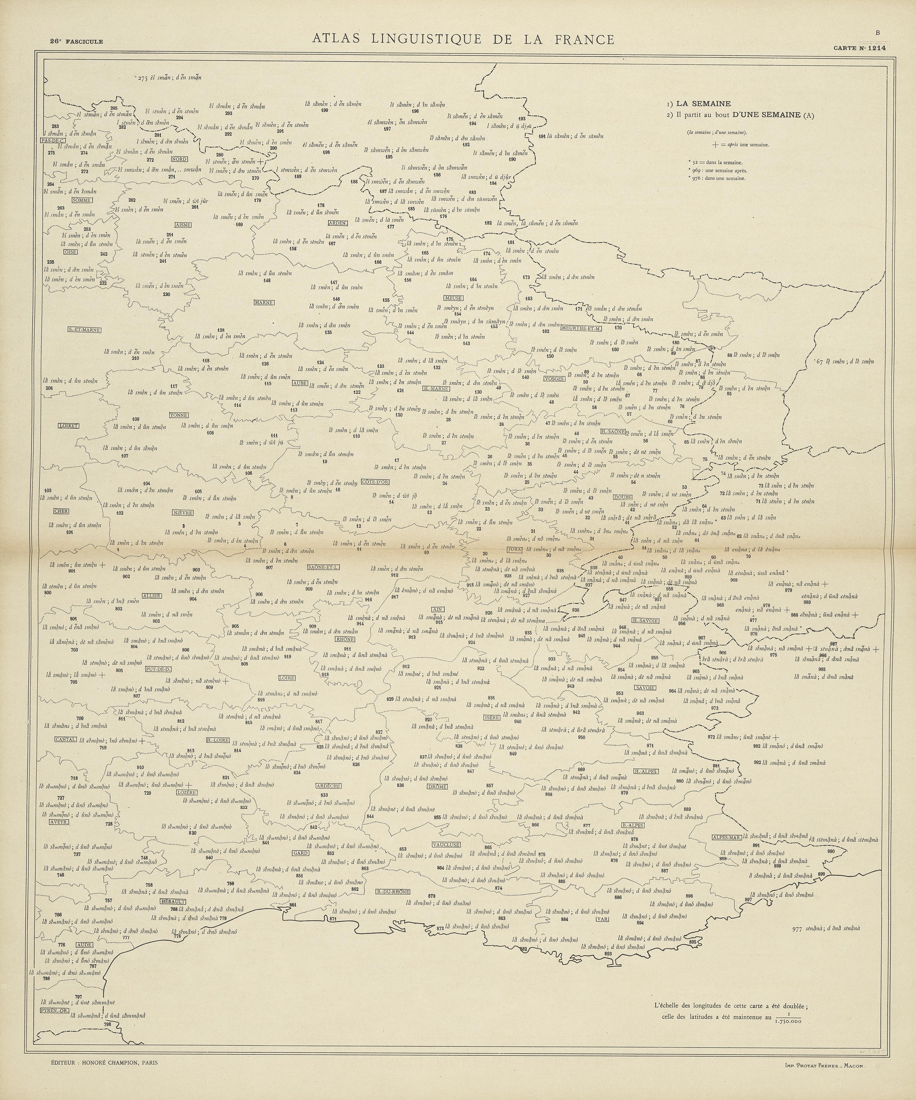 carte alf 1214B du segment d'une semaine.
