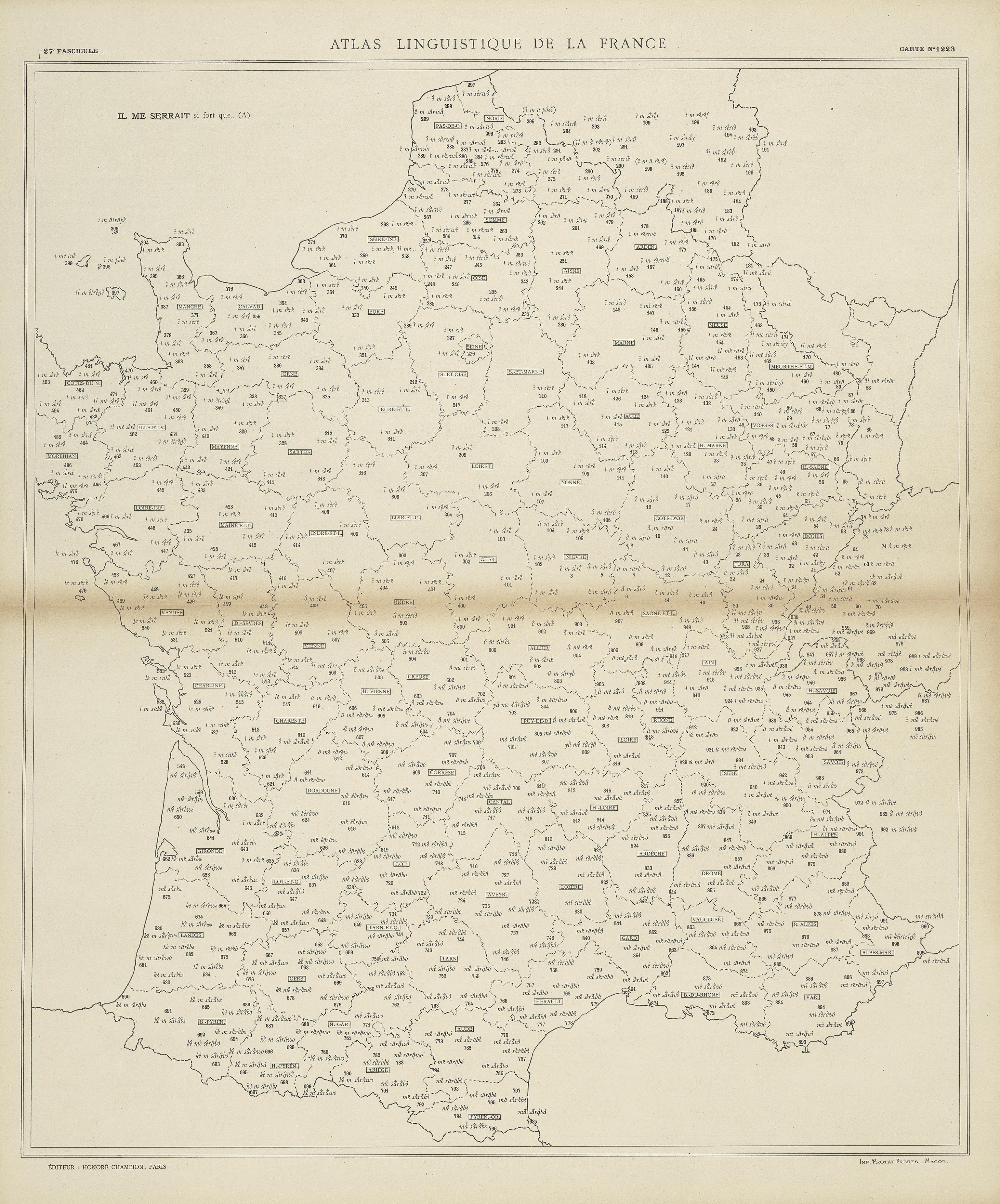 carte alf 1223 du segment Il me serrait