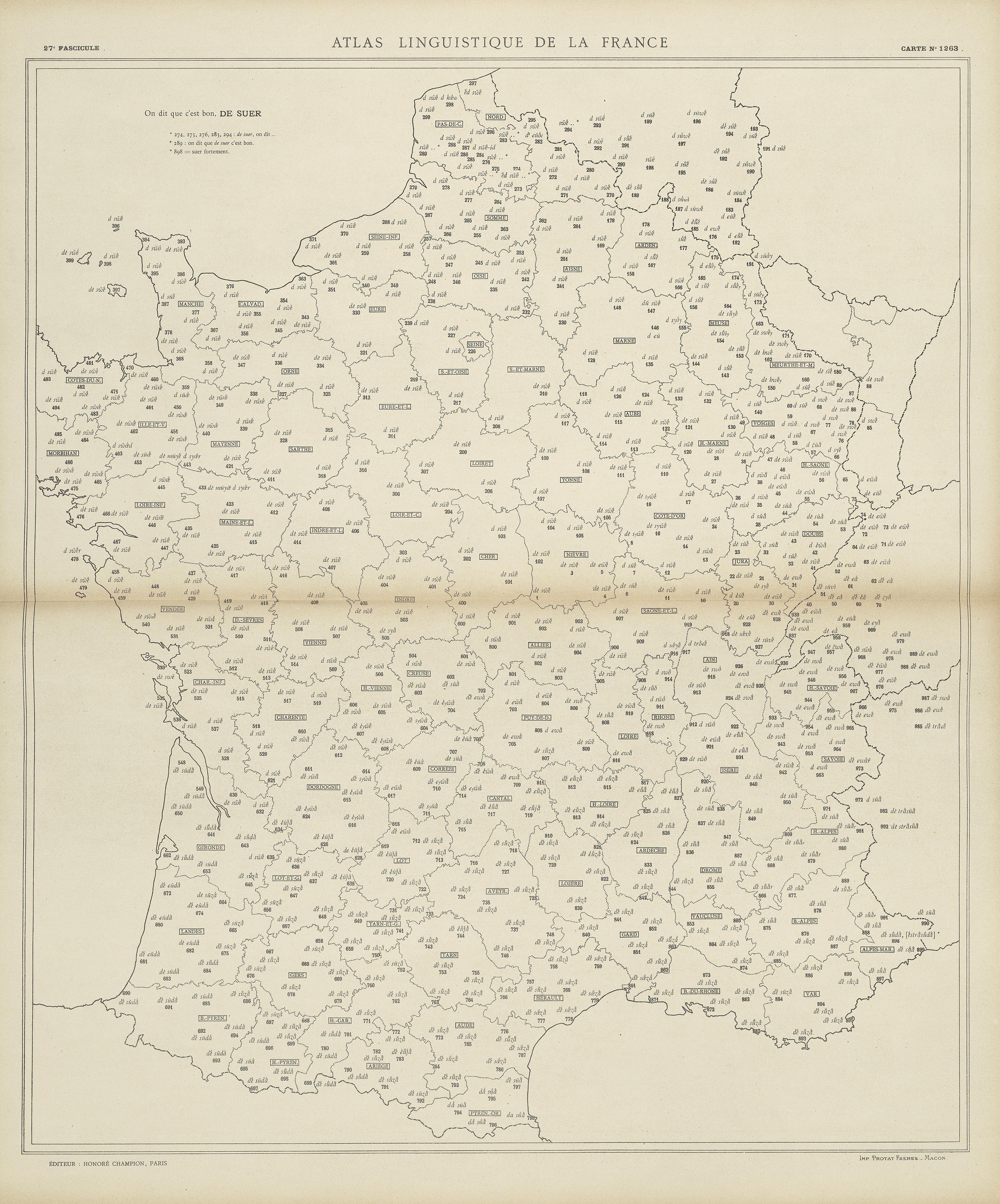 carte alf 1263 du segment de suer.