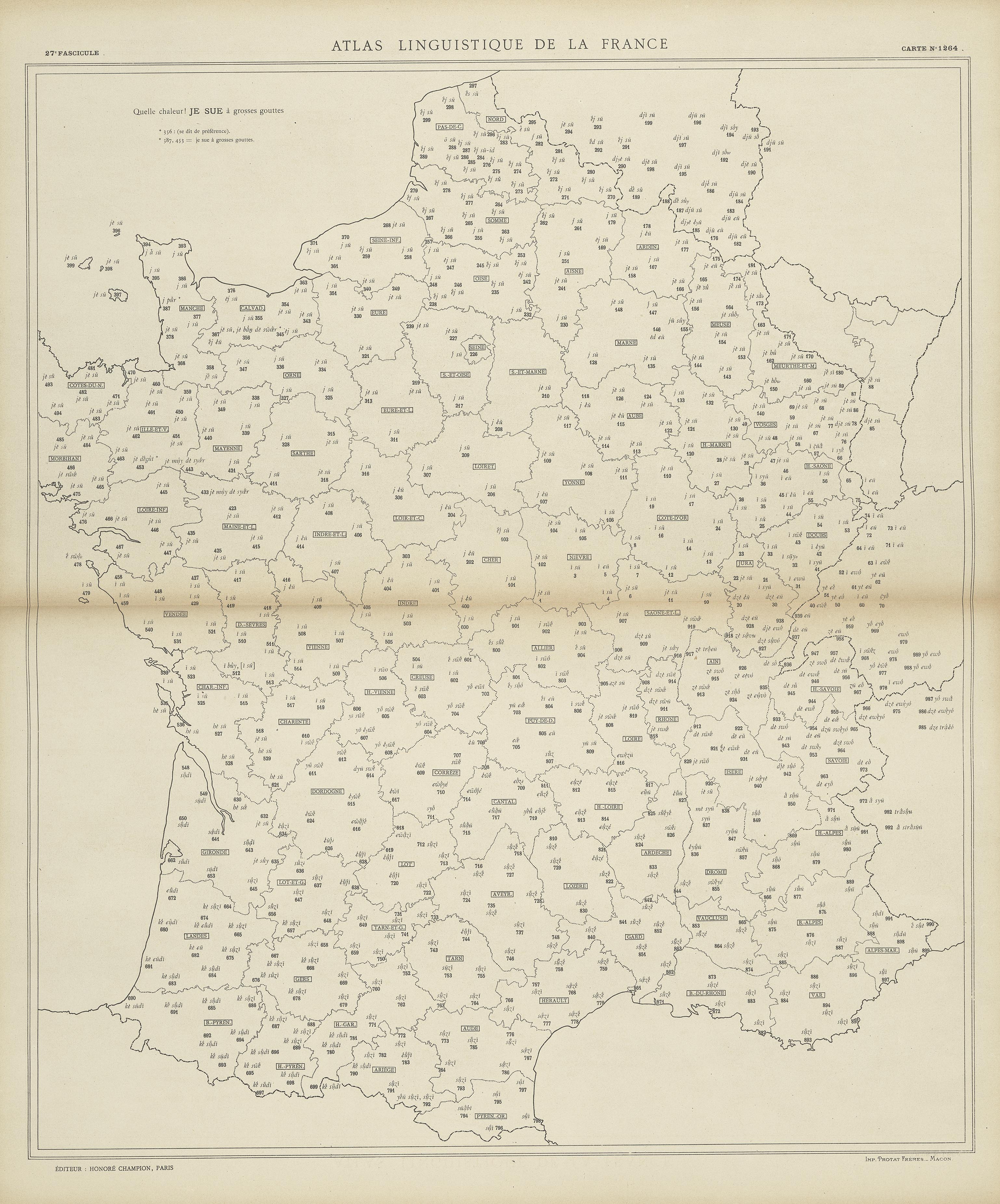 carte alf 1264 du segment Je sue