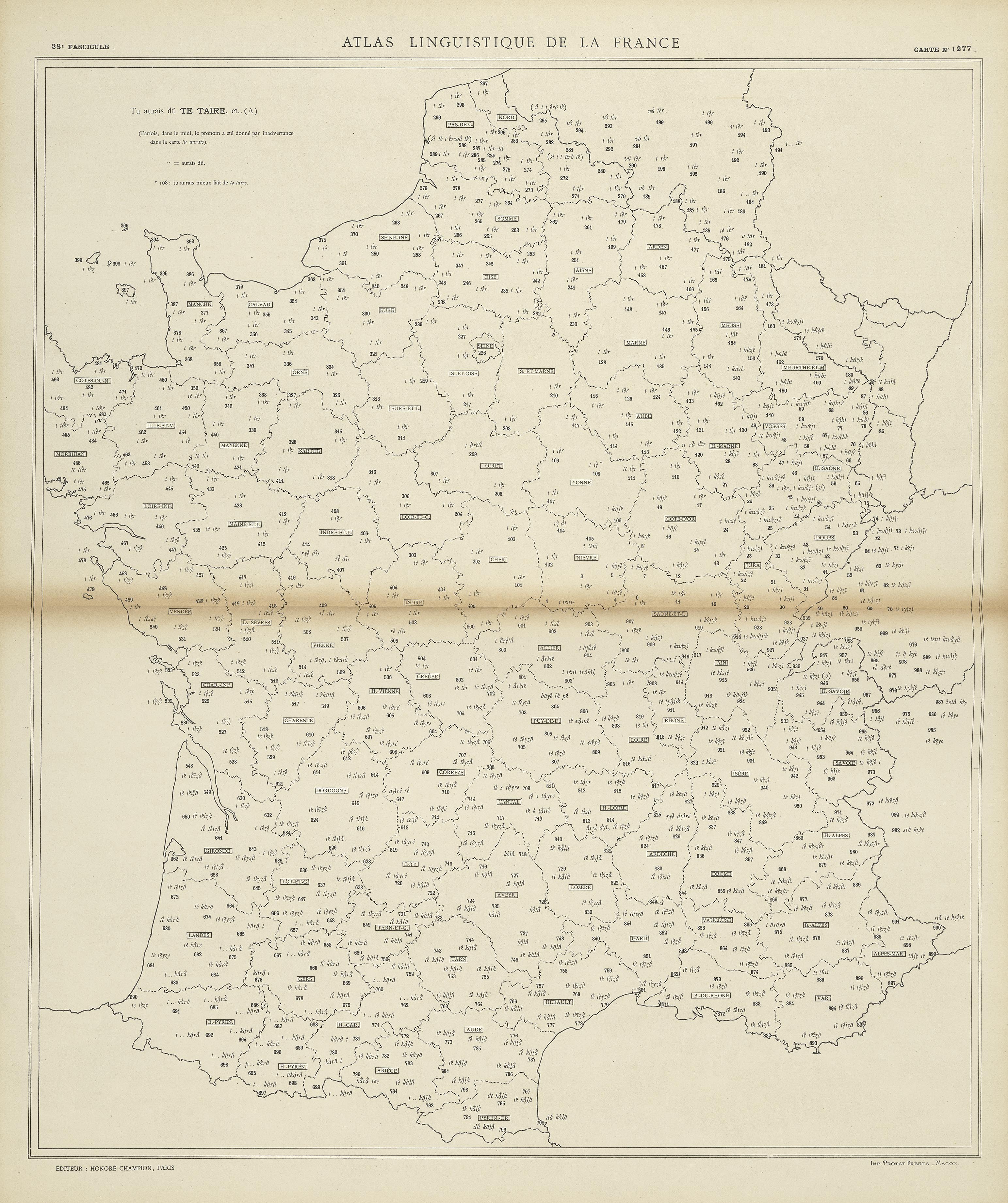 carte alf 1277 du segment te taire