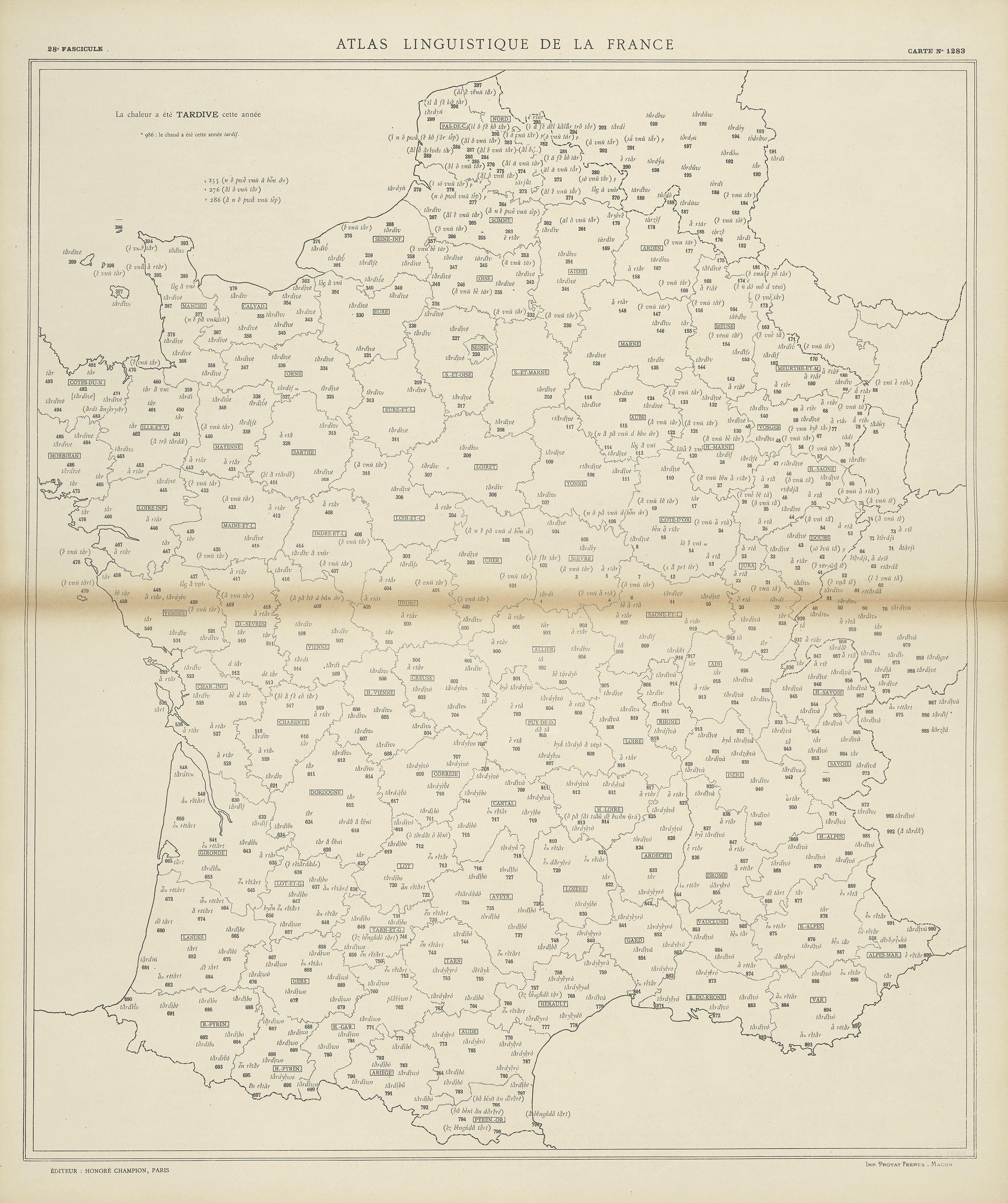 carte alf 1283 du segment tardive,