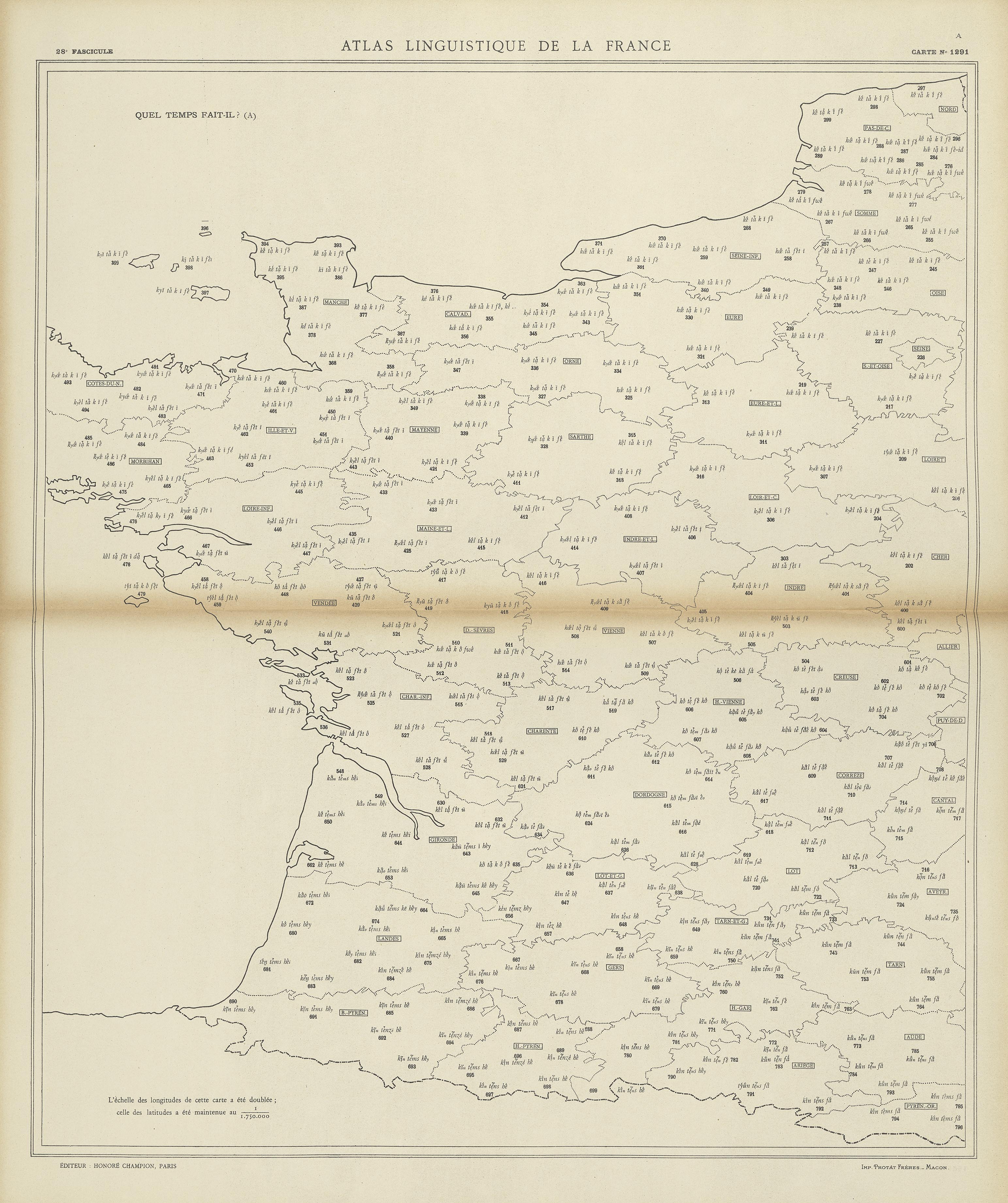 carte alf 1291 du segment Quel temps fait-il?