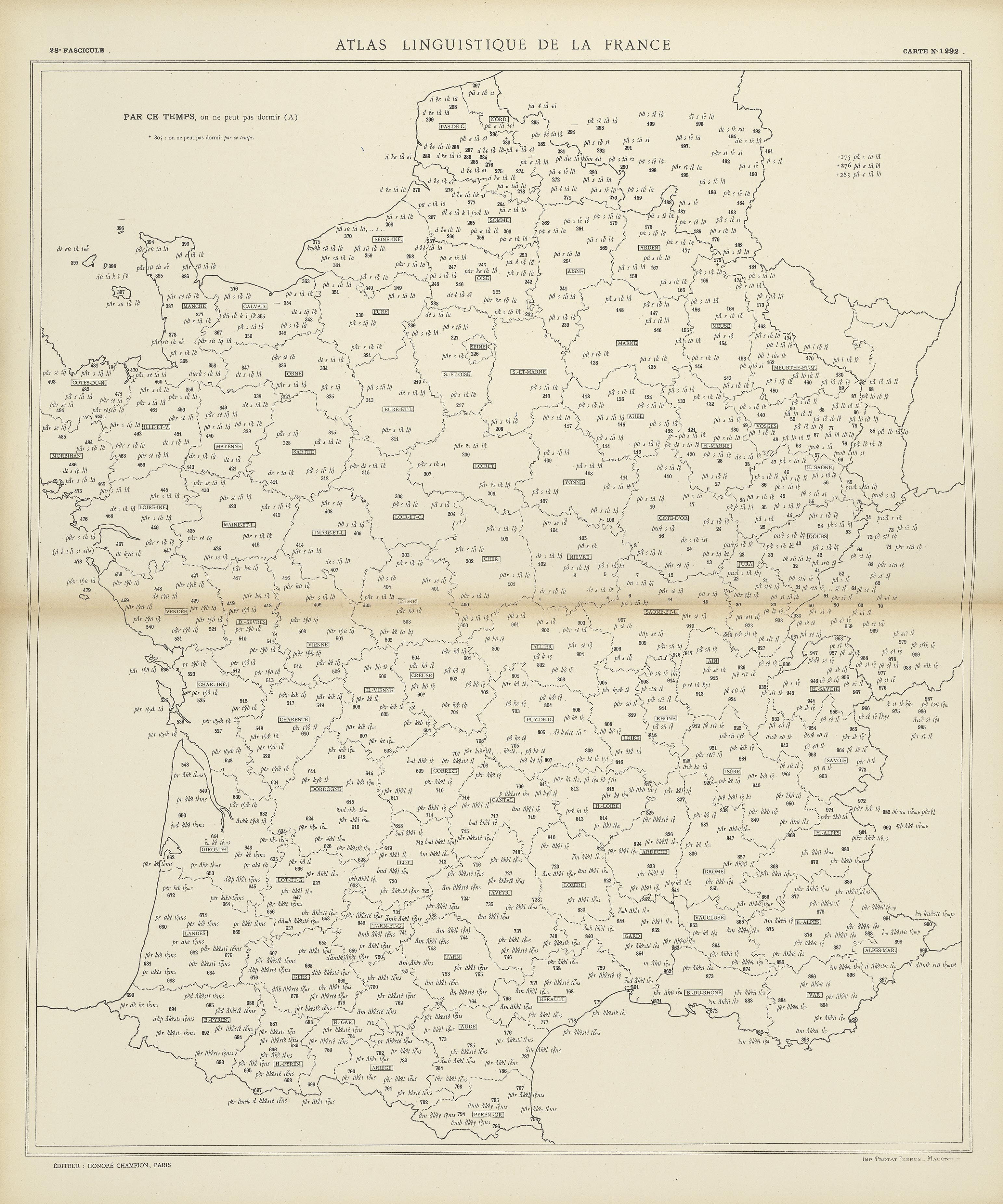 carte alf 1292 du segment Par ce temps,