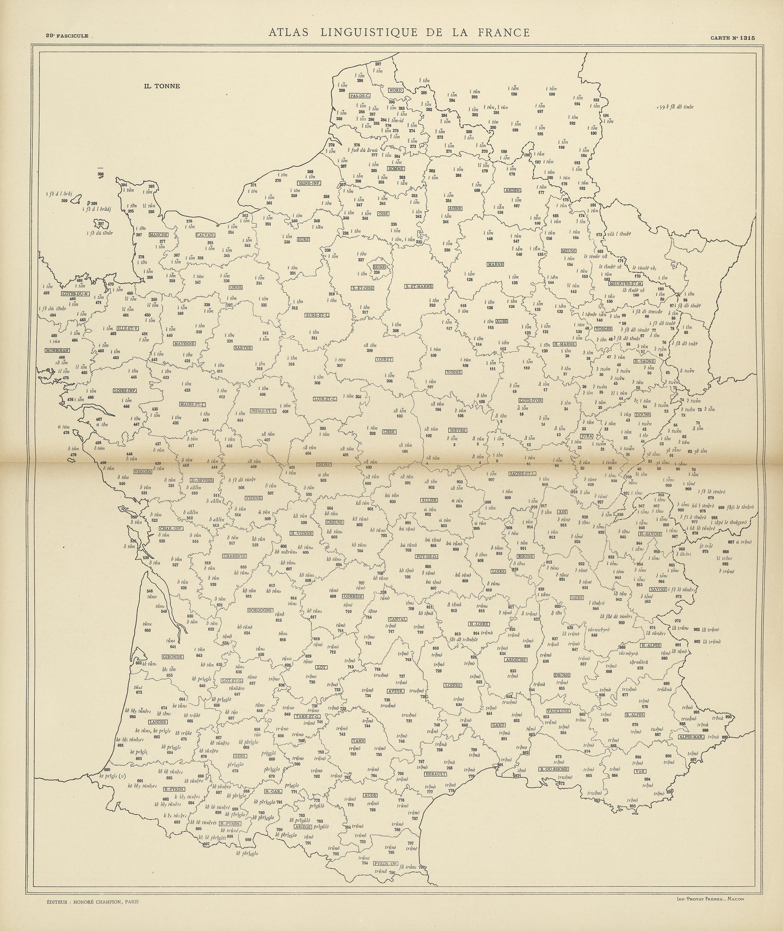 carte alf 1315 du segment Il tonne.