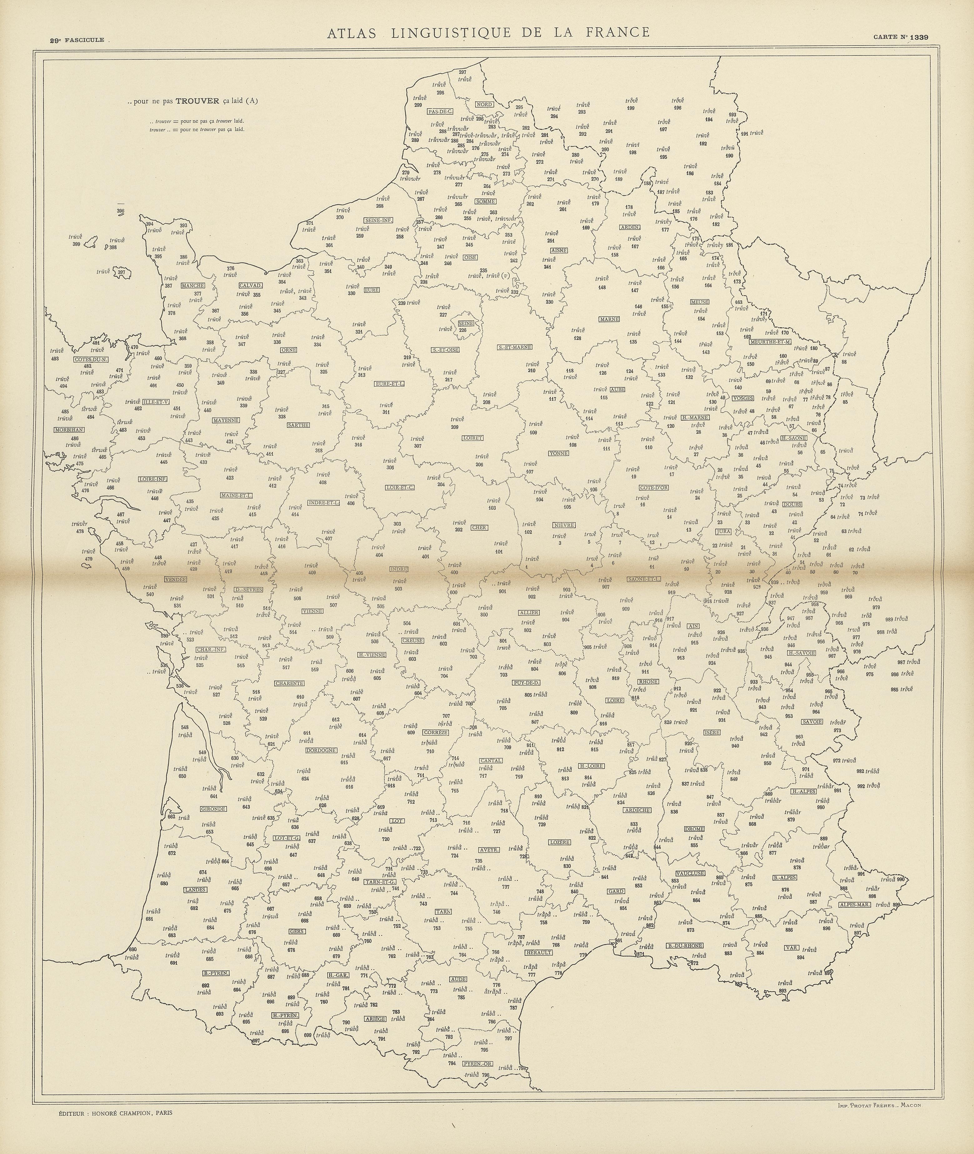 carte alf 1339 du segment trouver