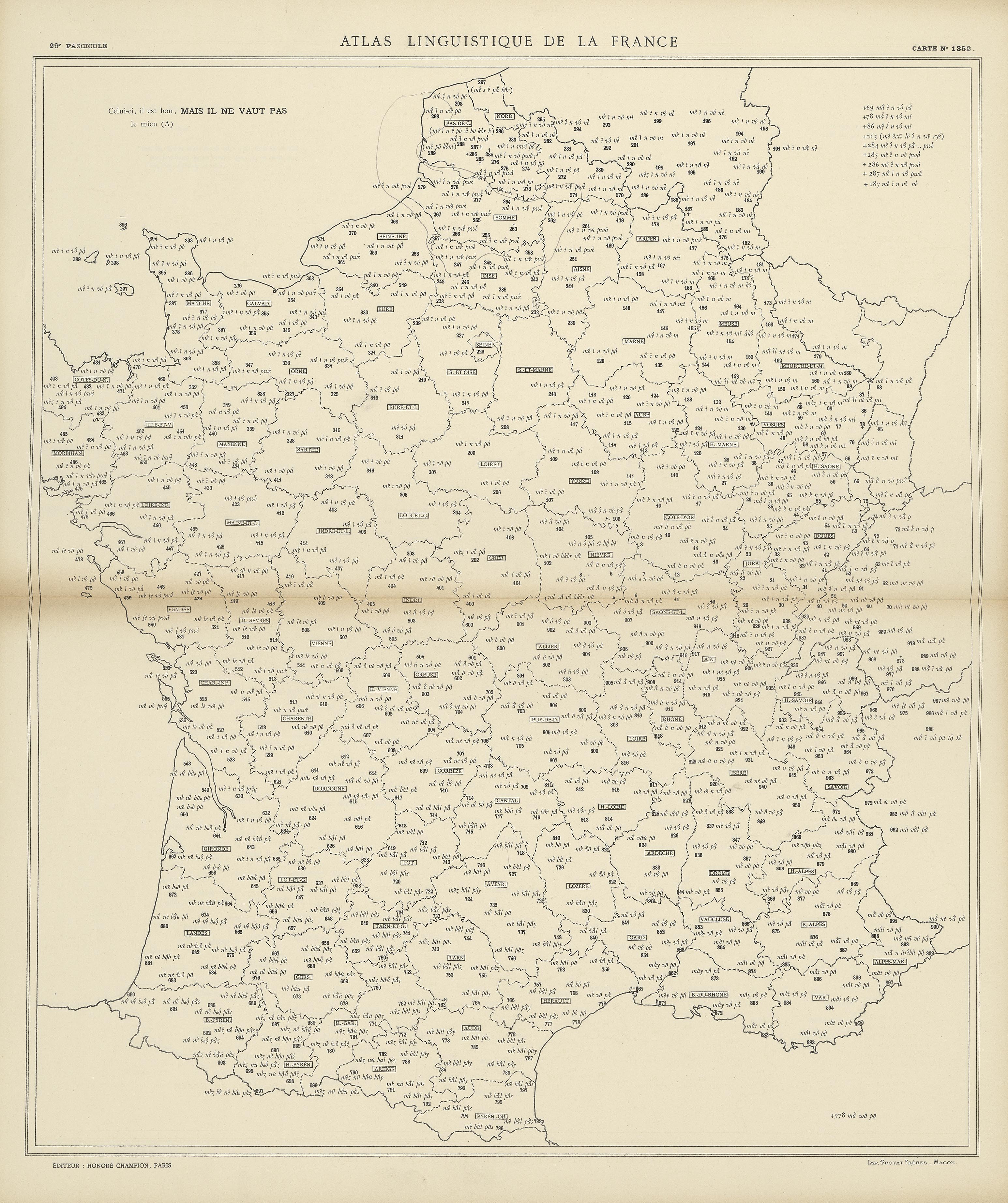 carte alf 1352 du segment mais il ne vaut pas
