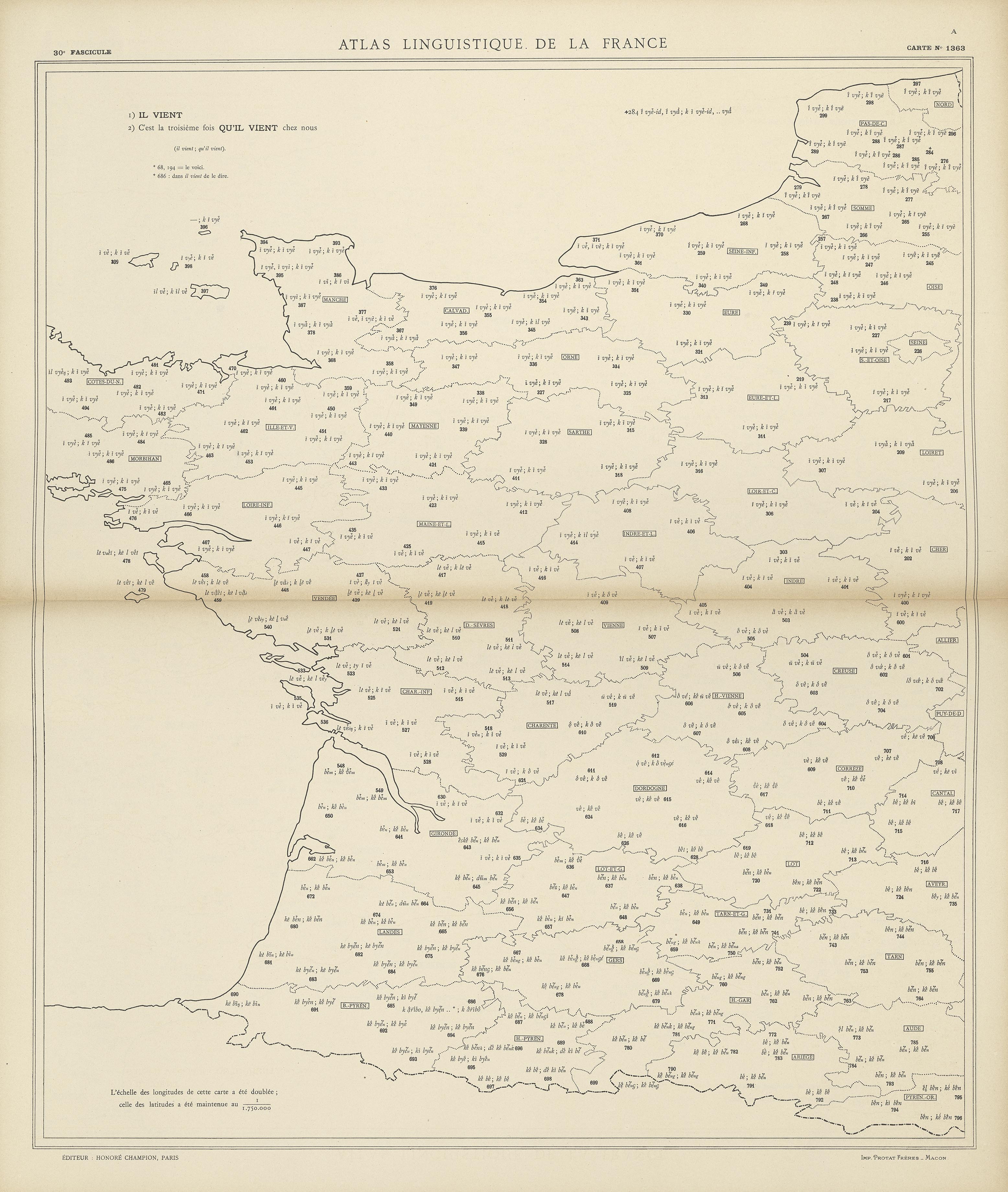 carte alf 1363 du segment Il vient.