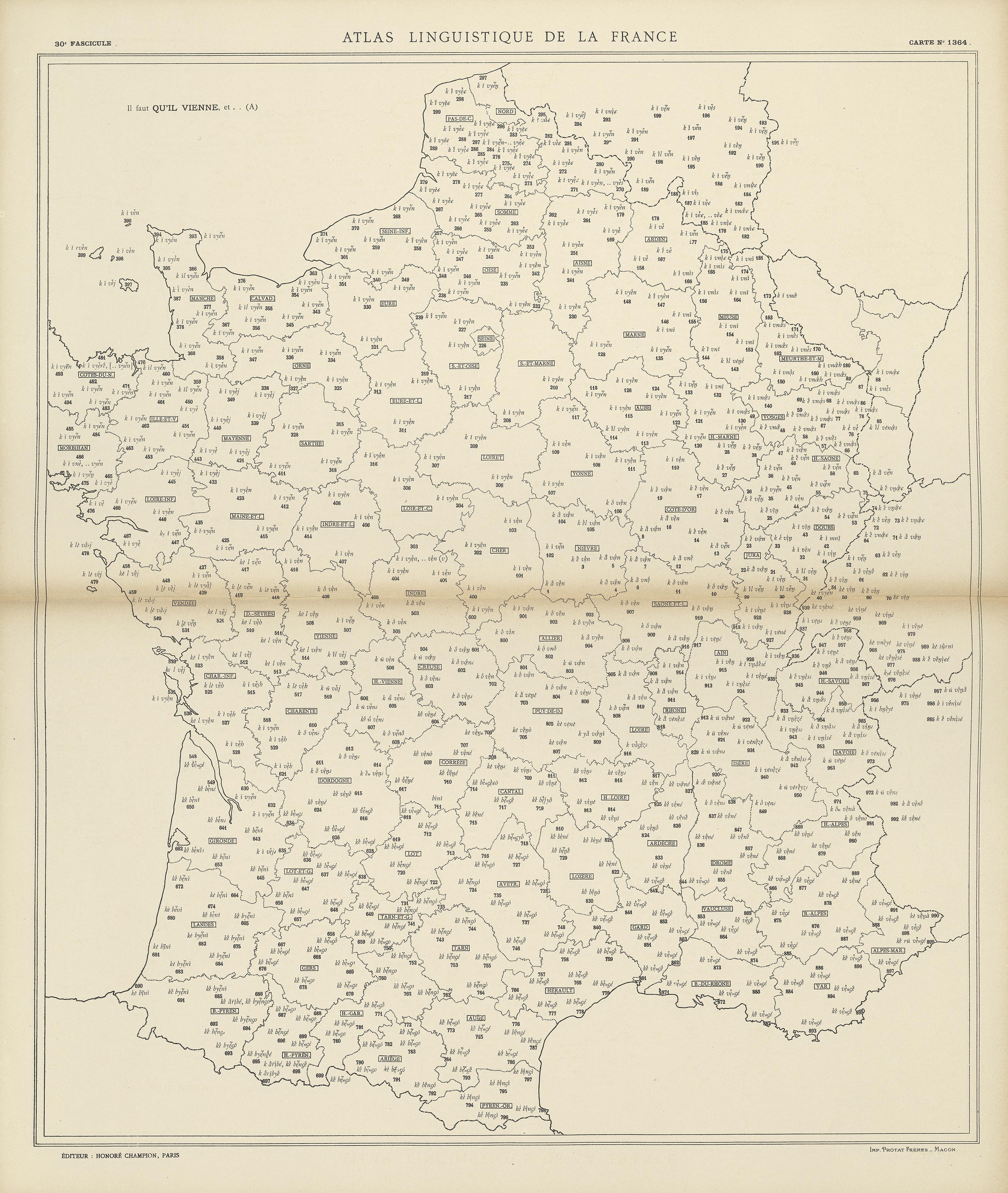 carte alf 1364 du segment qu'il vienne