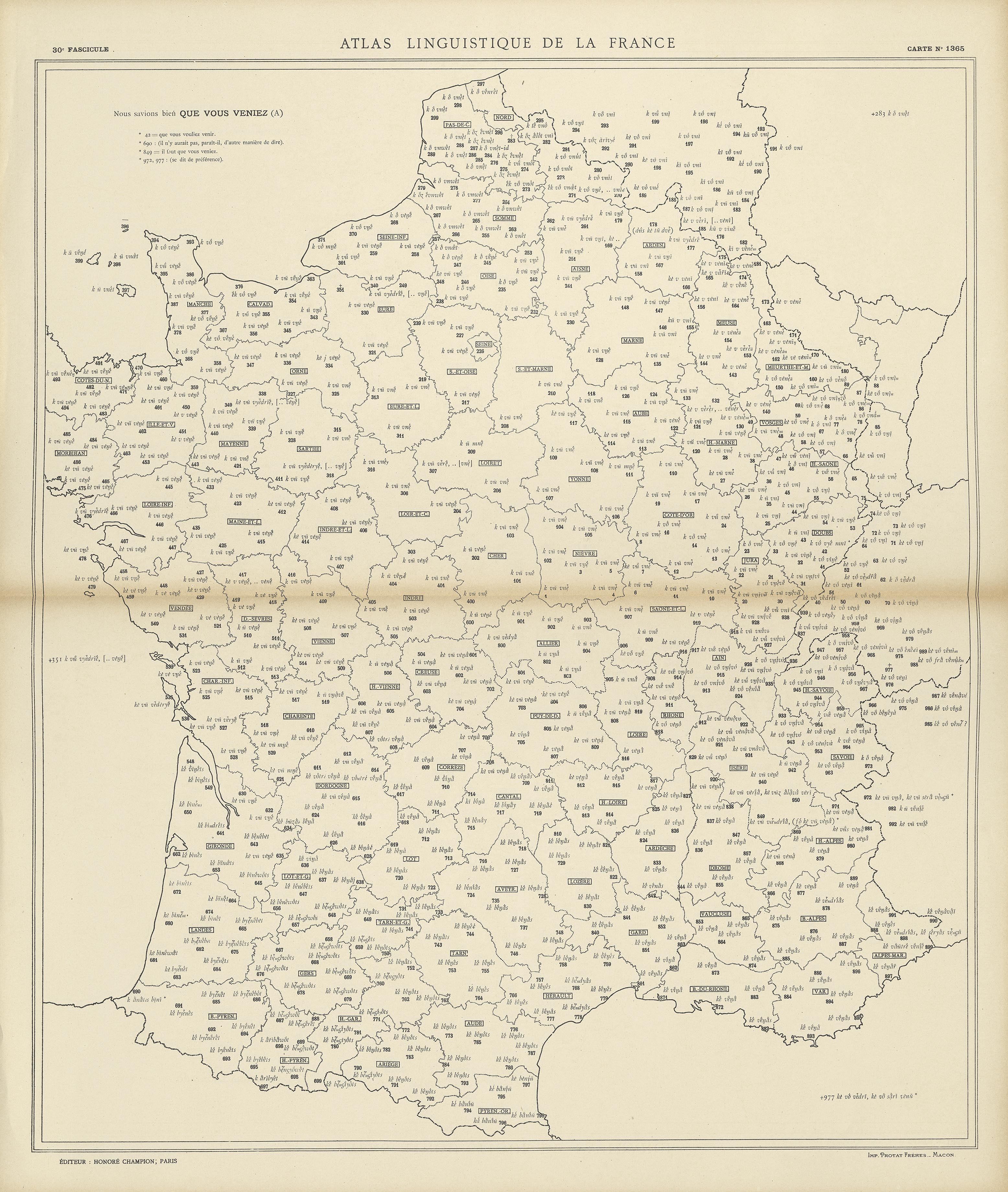 carte alf 1365 du segment que vous veniez.