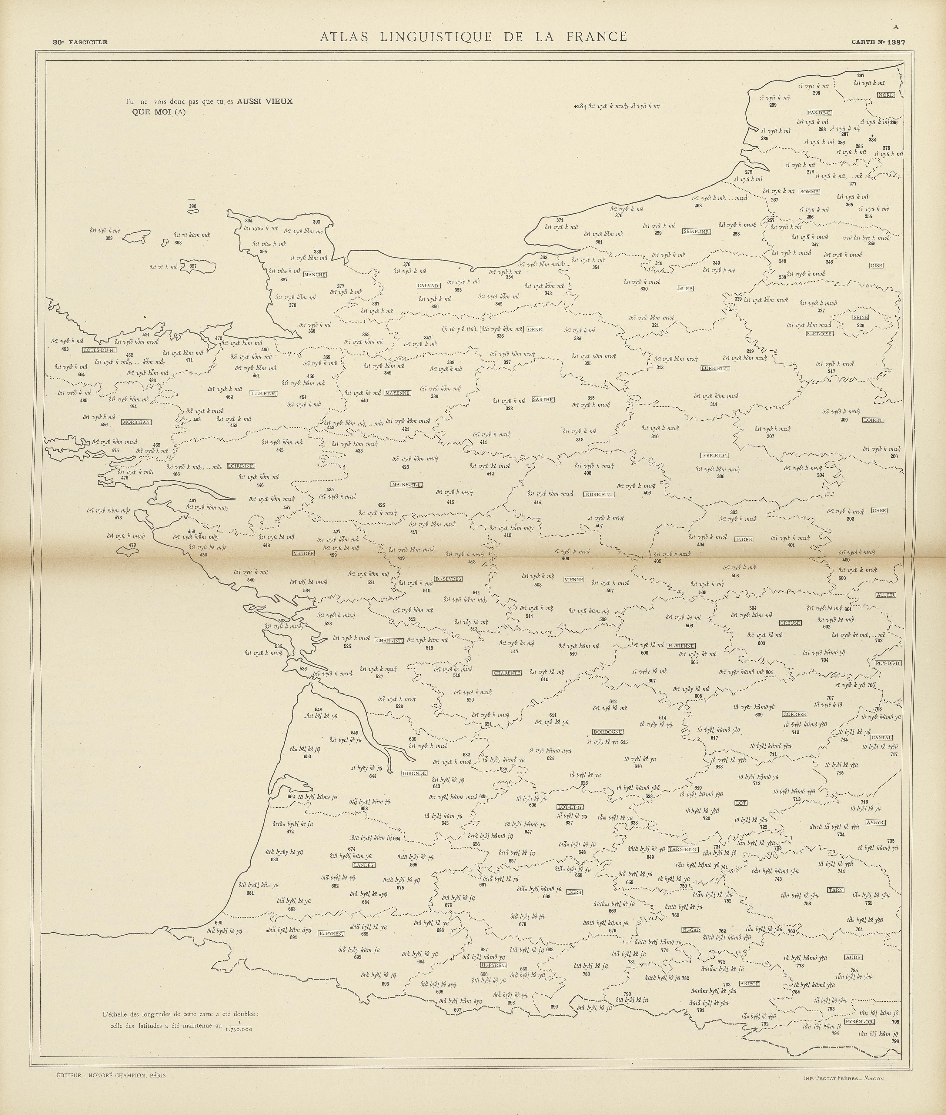 carte alf 1387 du segment aussi vieux que moi.
