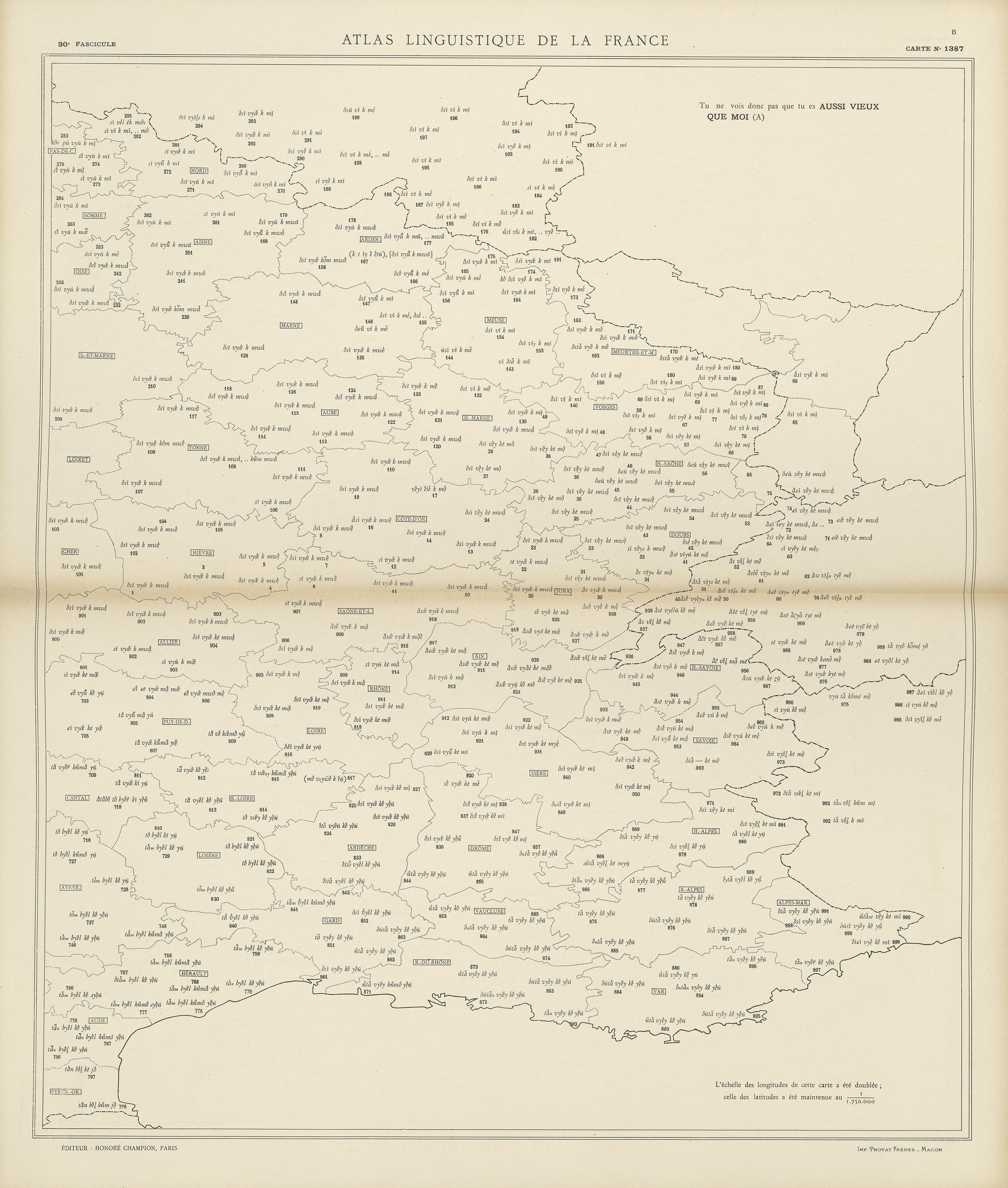 carte alf 1387B du segment aussi vieux que moi.