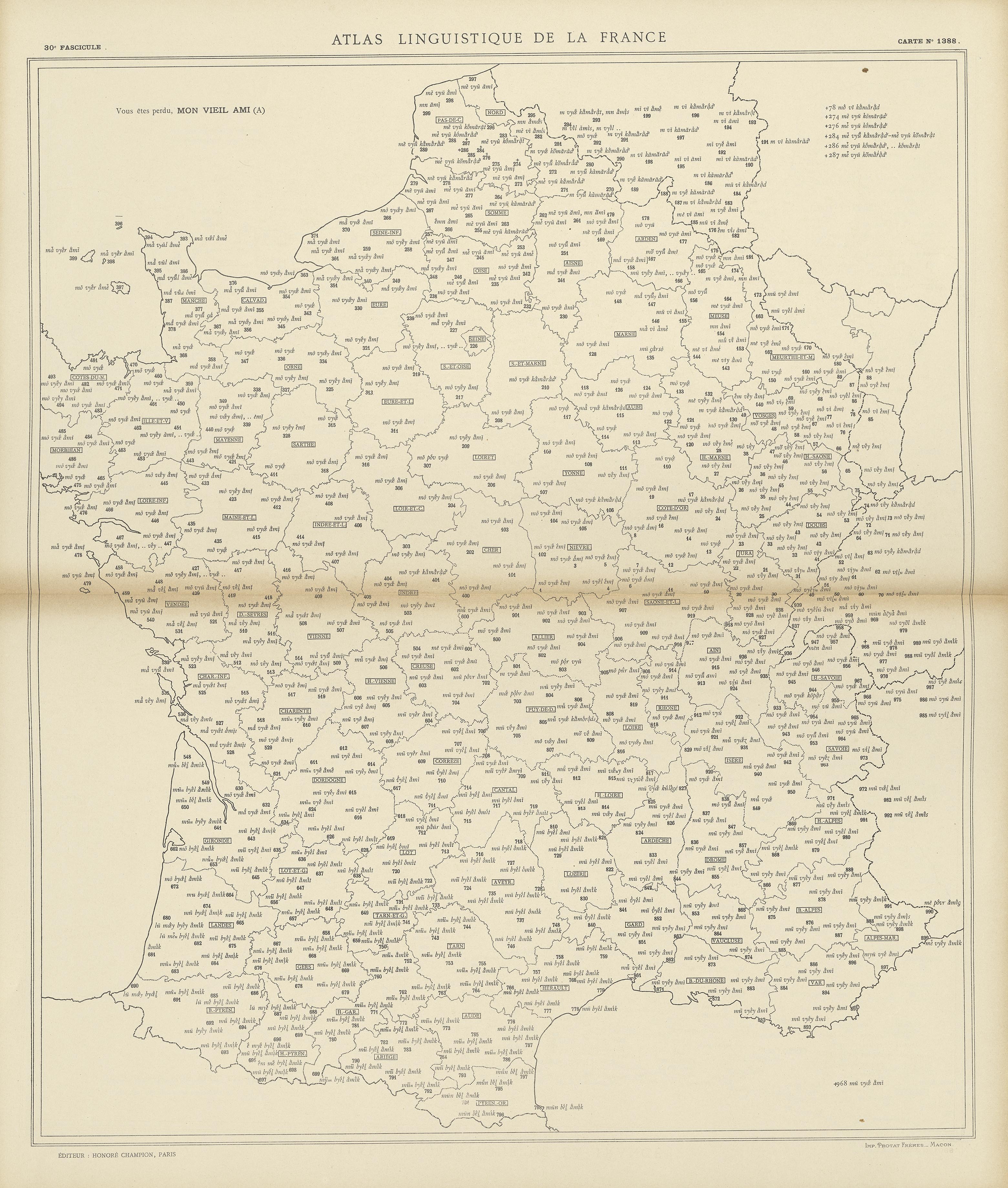 carte alf 1388 du segment mon vieil ami,
