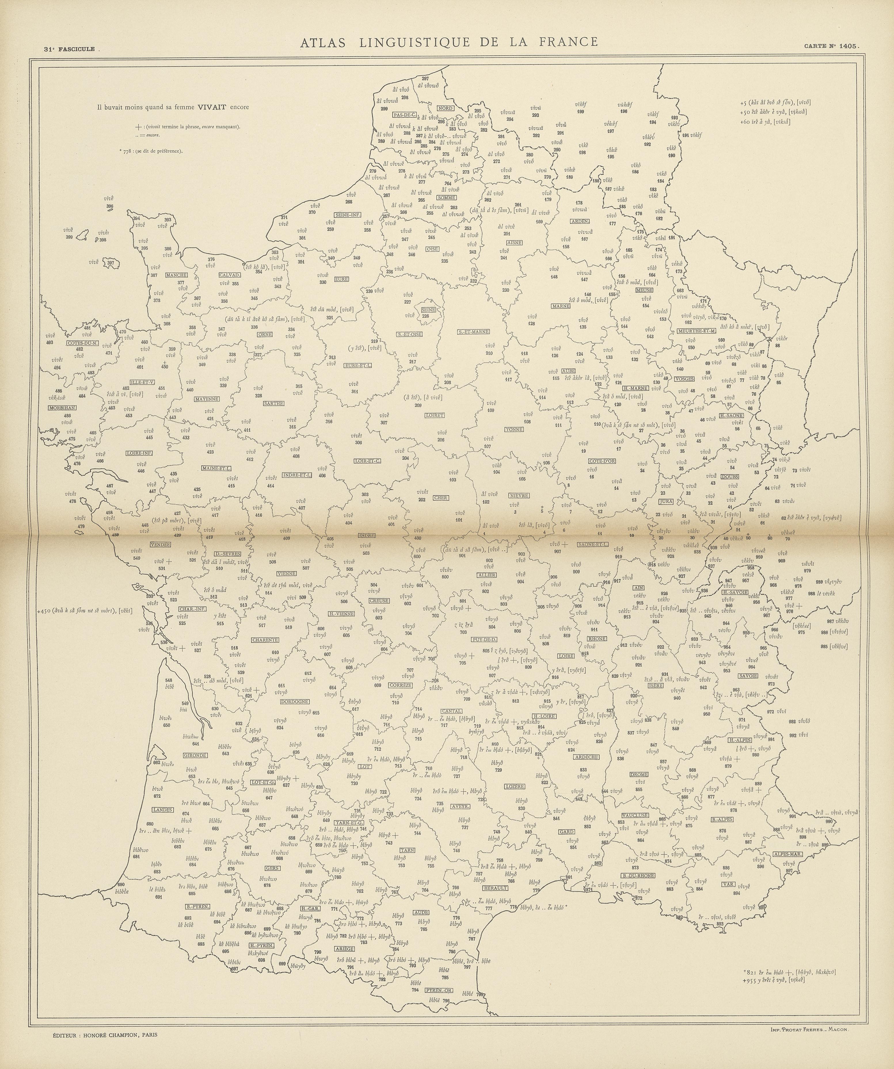 carte alf 1405 du segment vivait