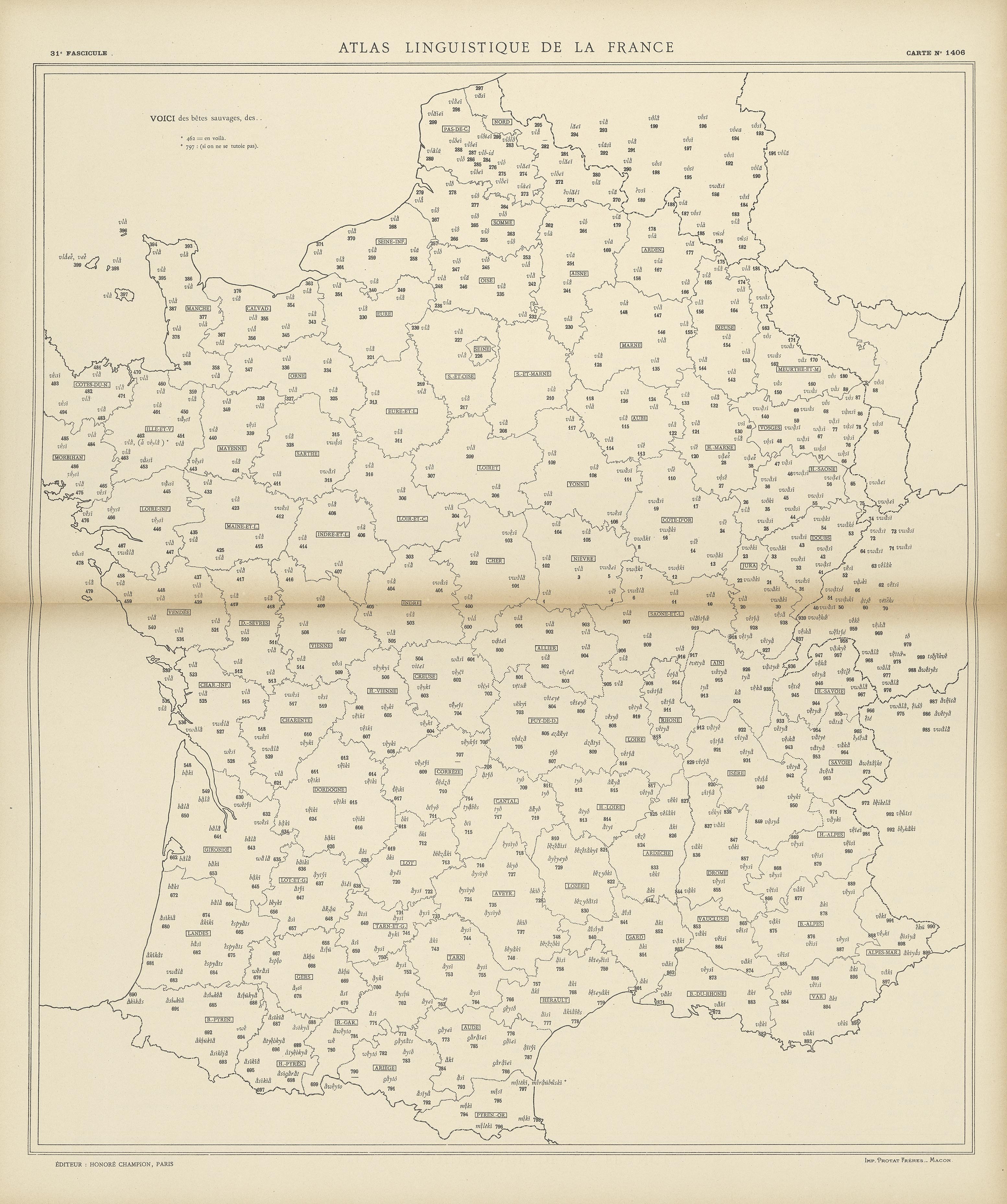 carte alf 1406 du segment Voici