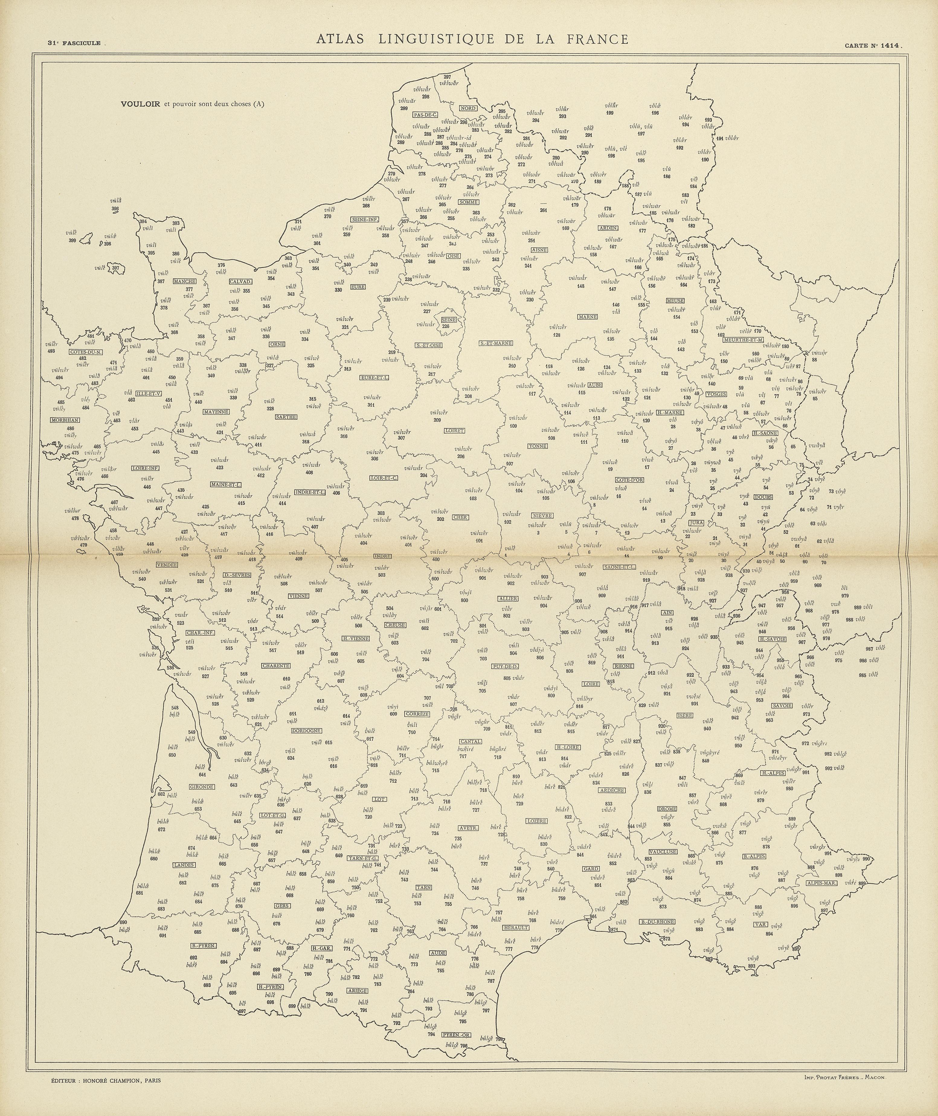 carte alf 1414 du segment Vouloir