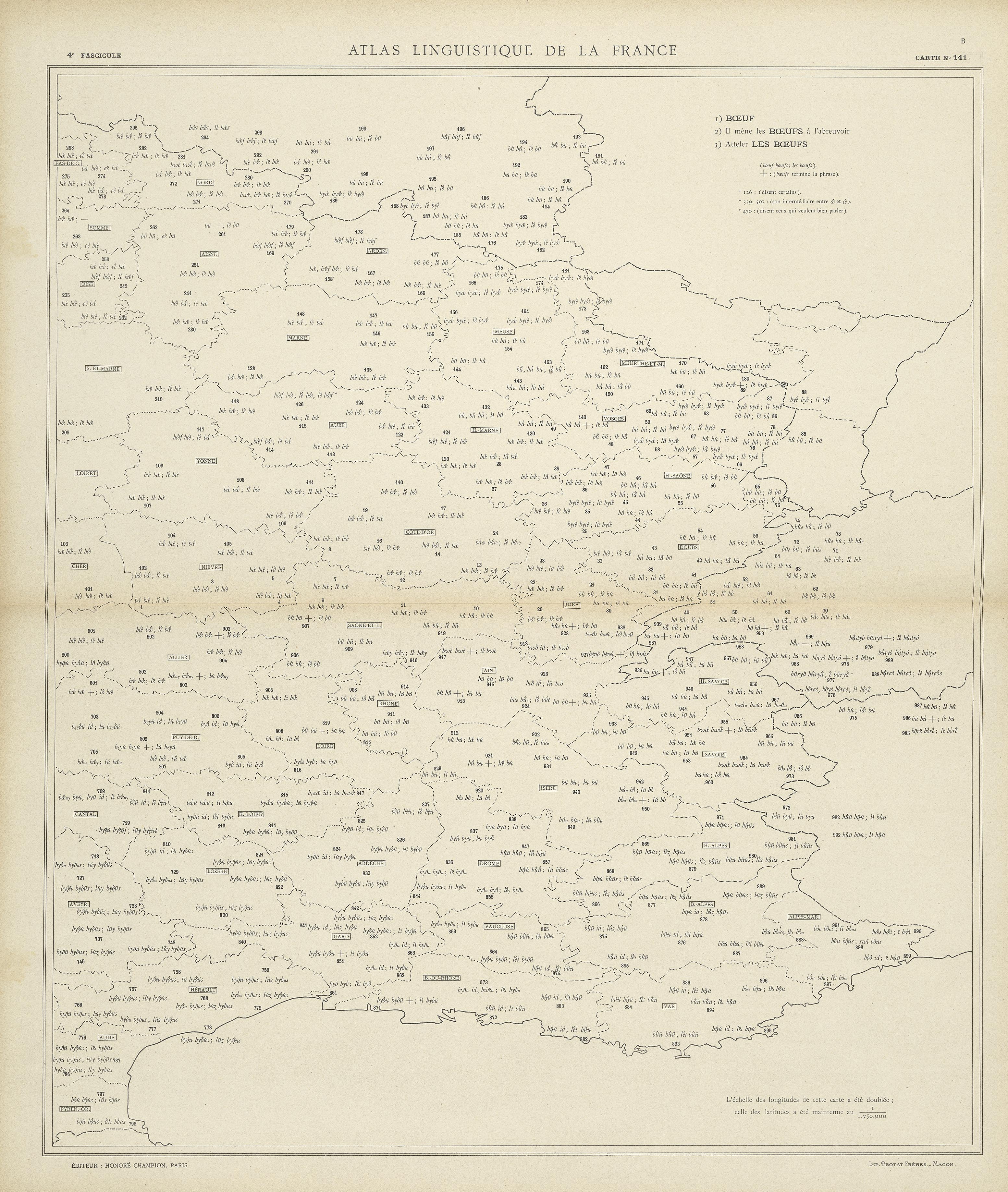 carte alf 141B du segment les bœufs