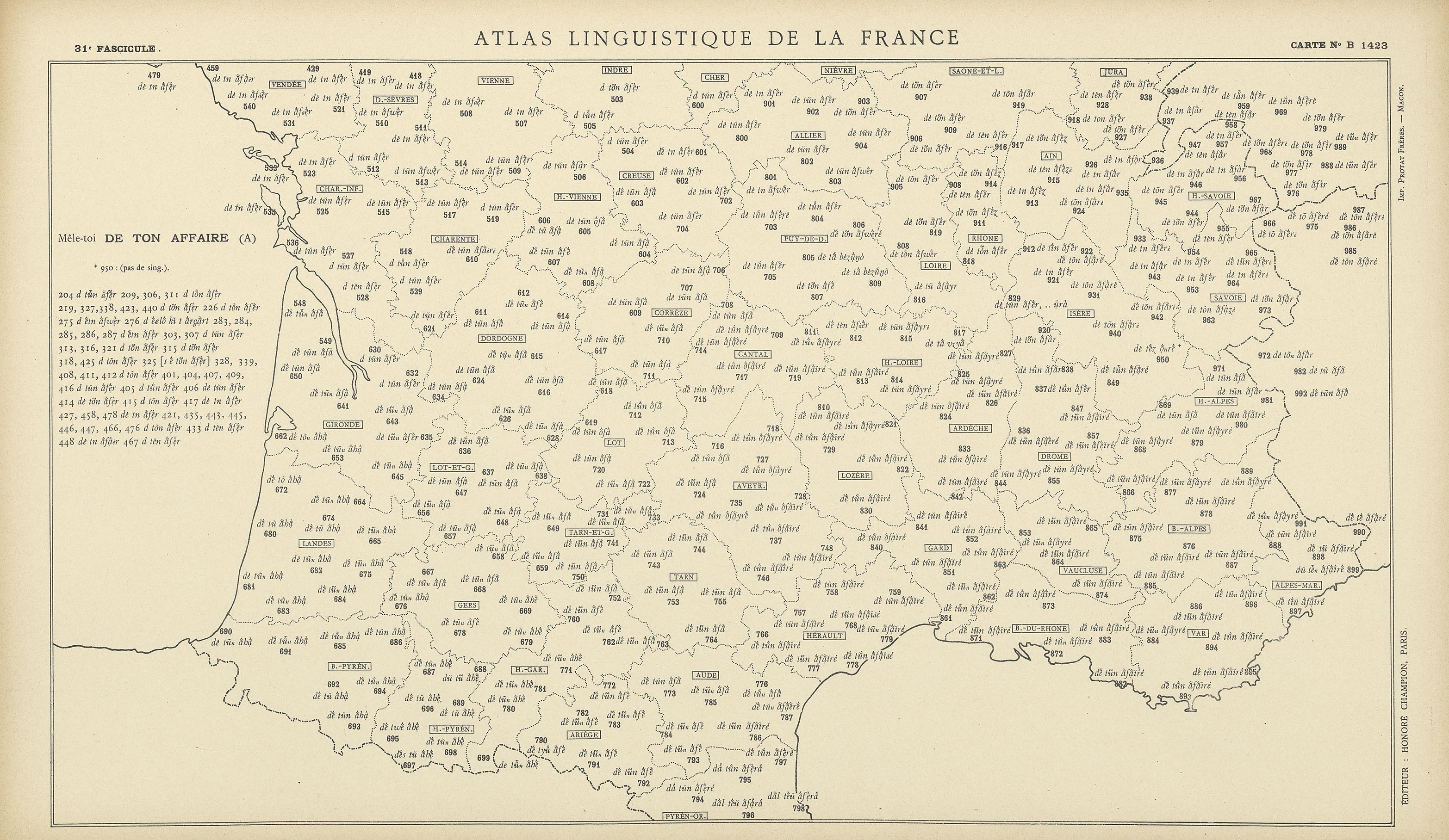 carte alf 1423 du segment de ton affaire.