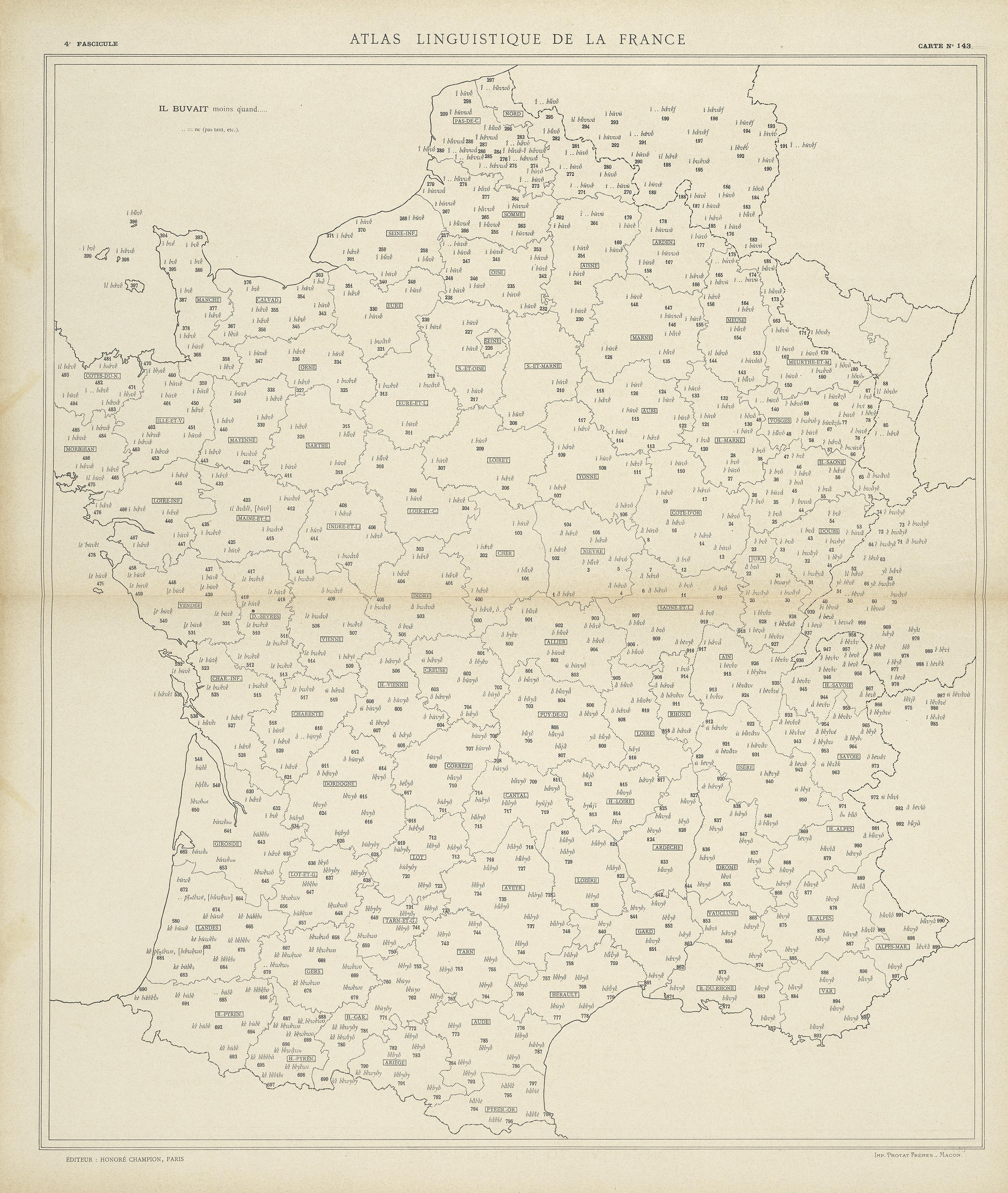 carte alf 143 du segment Il buvait