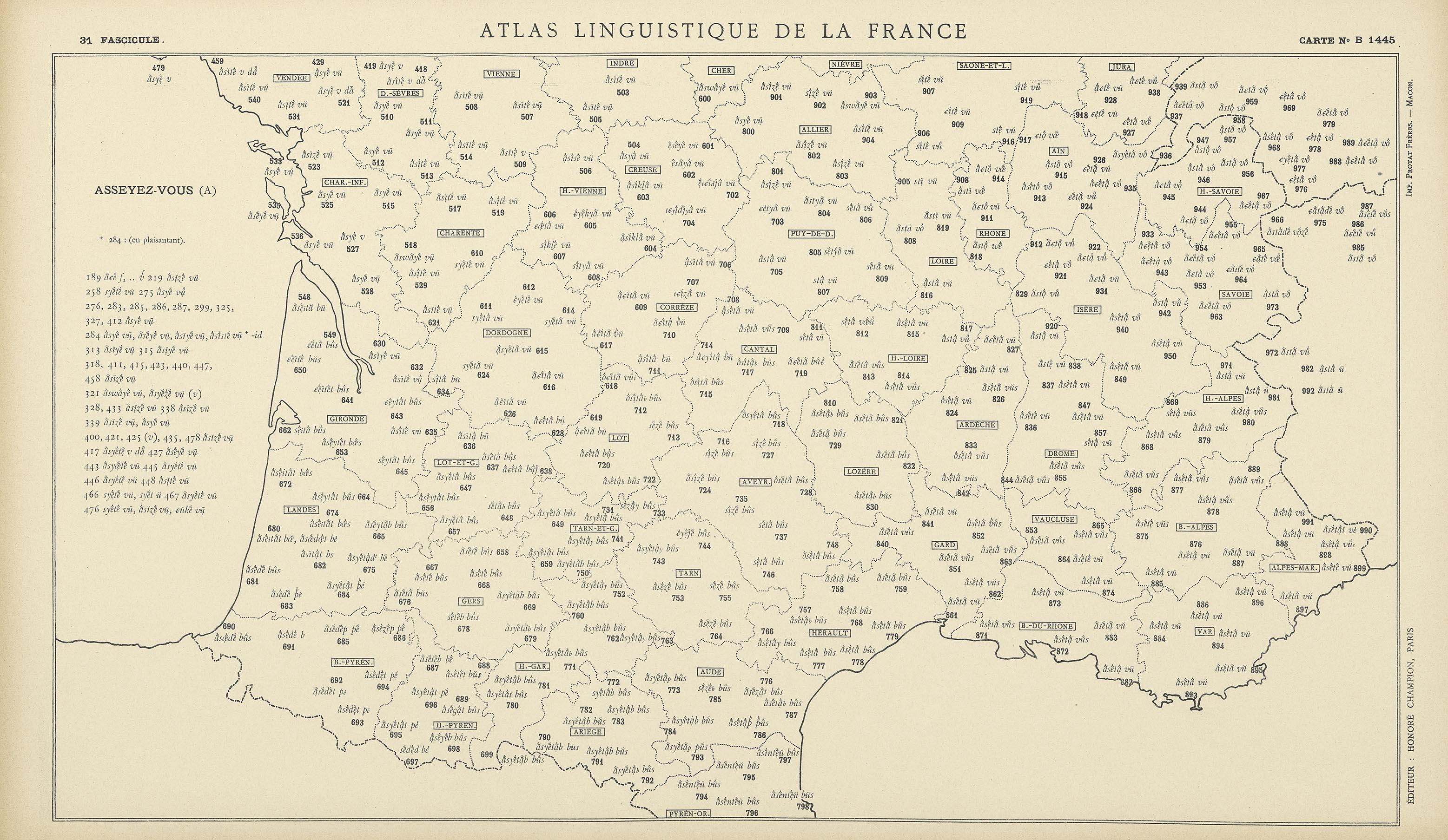 carte alf 1445 du segment Asseyez-vous.