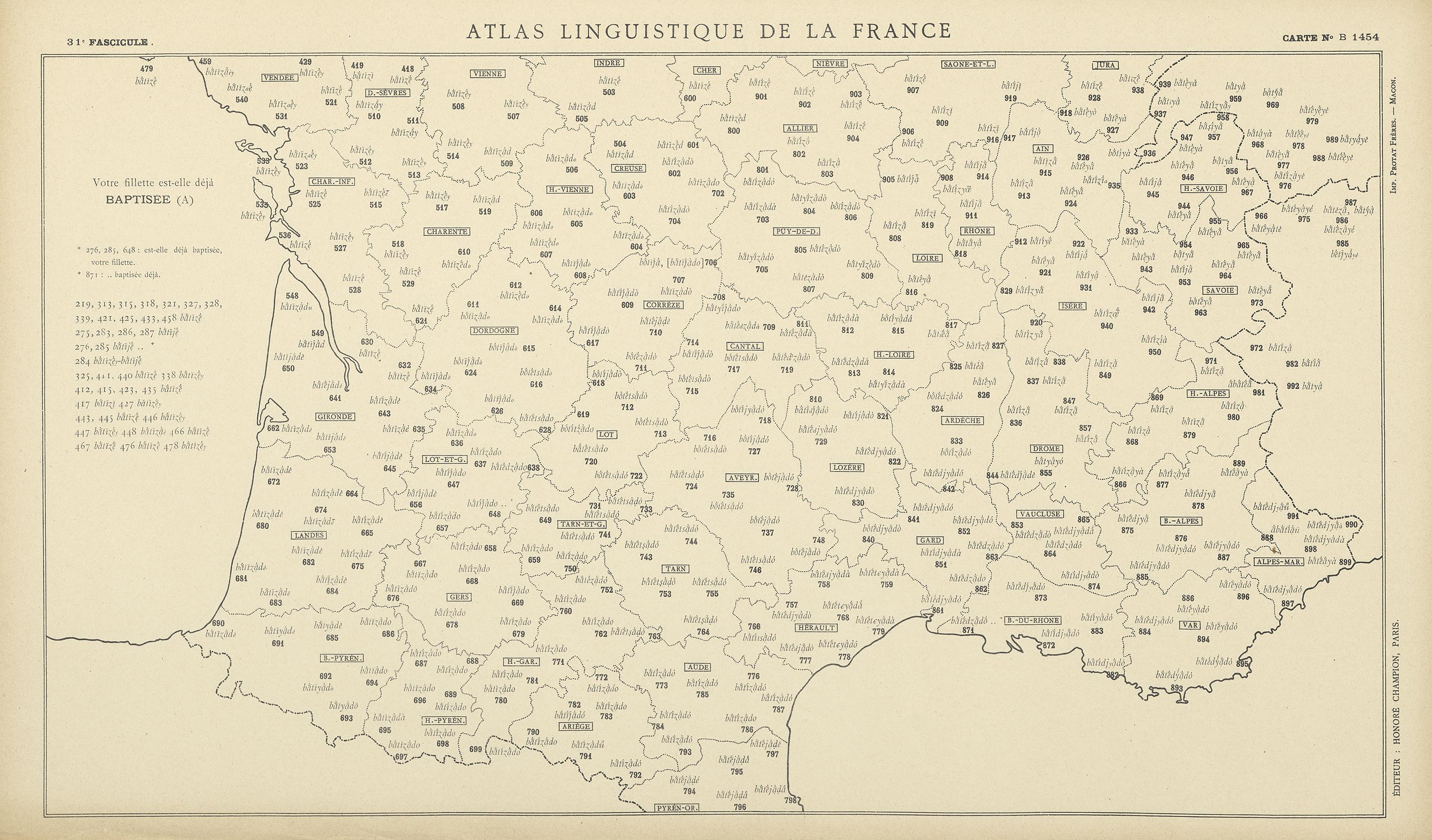 carte alf 1454 du segment baptisée?