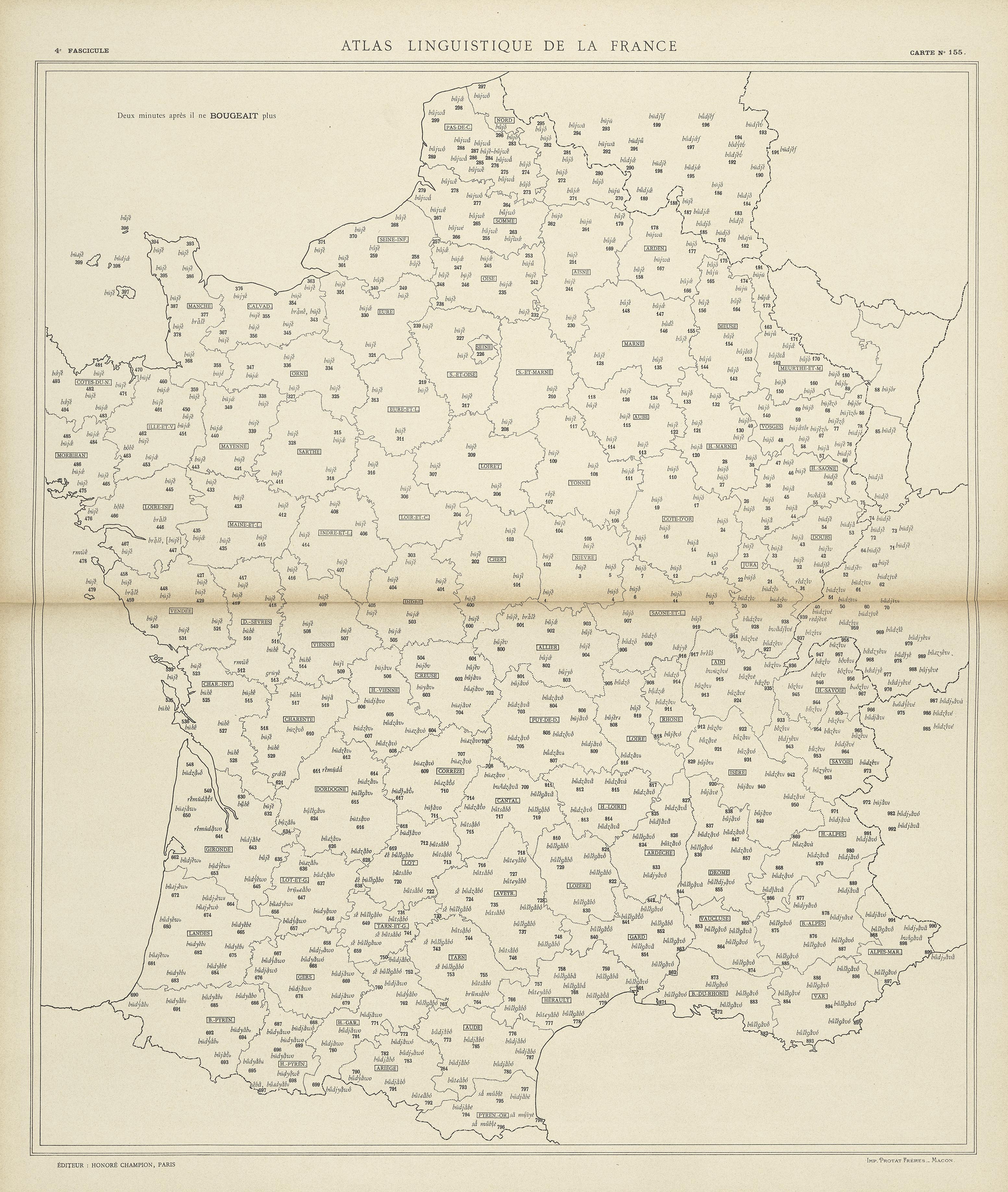 carte alf 155 du segment bougeait