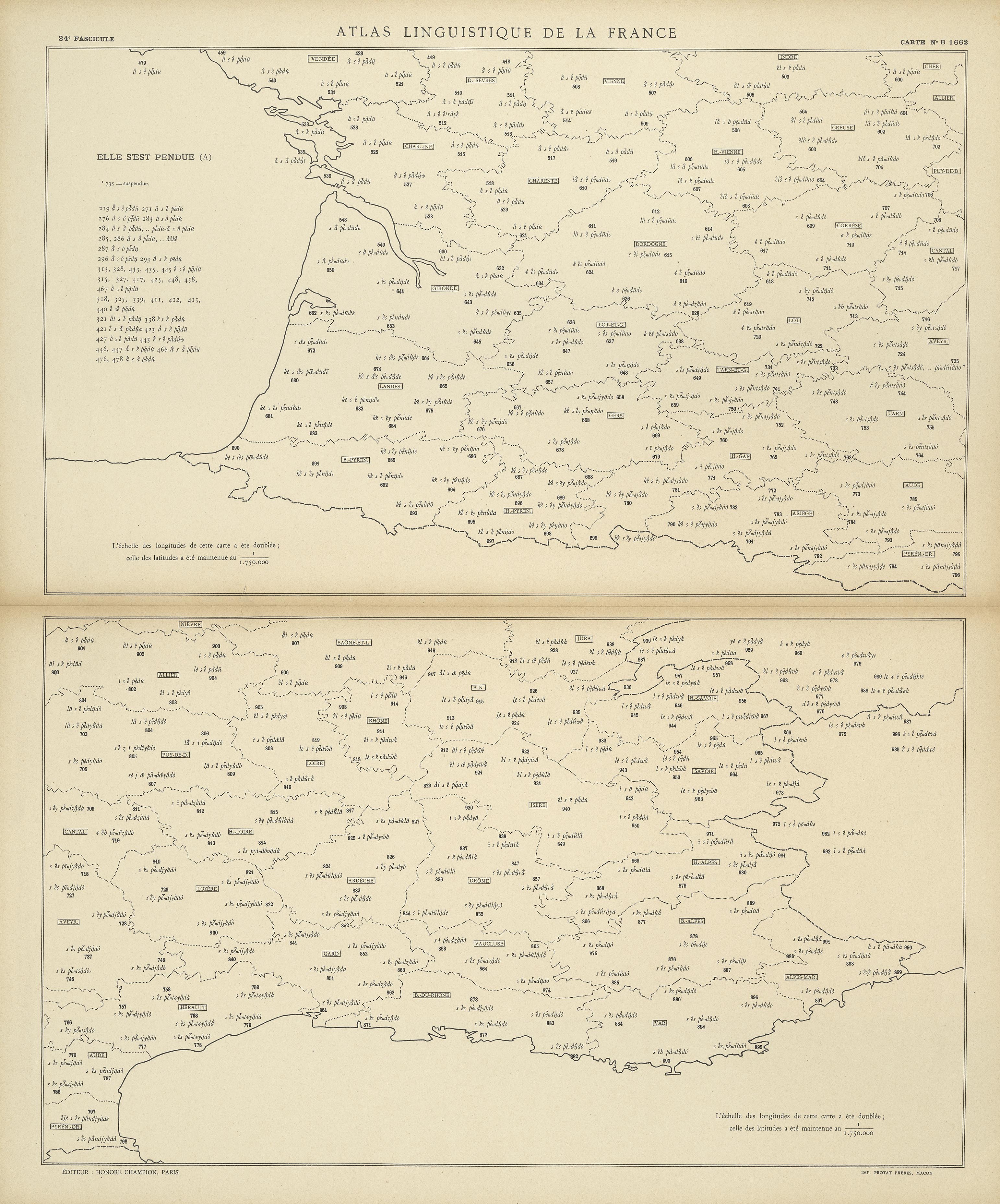 carte alf 1662 du segment Elle s'est pendue.