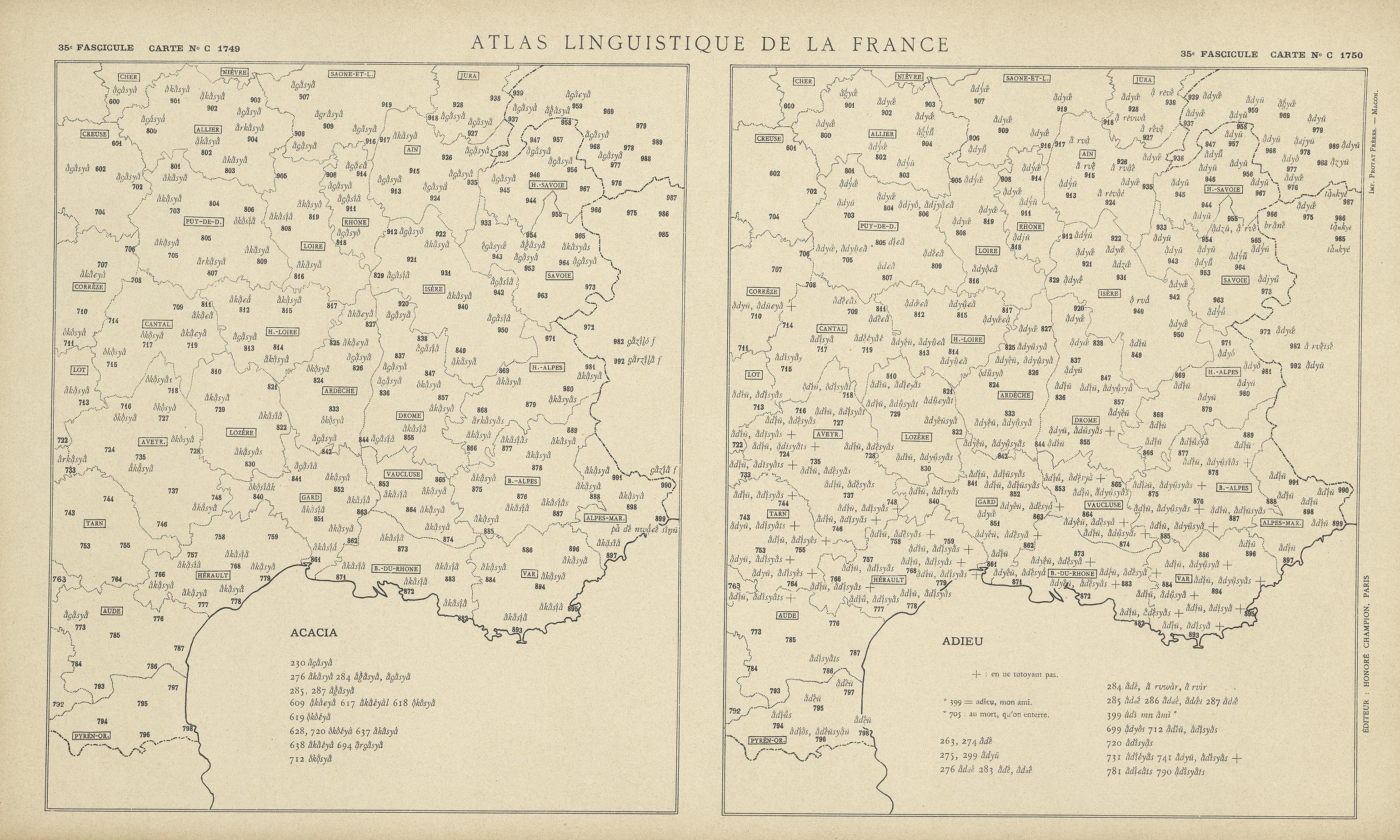 carte alf 1750 du segment Adieu (toi)!
