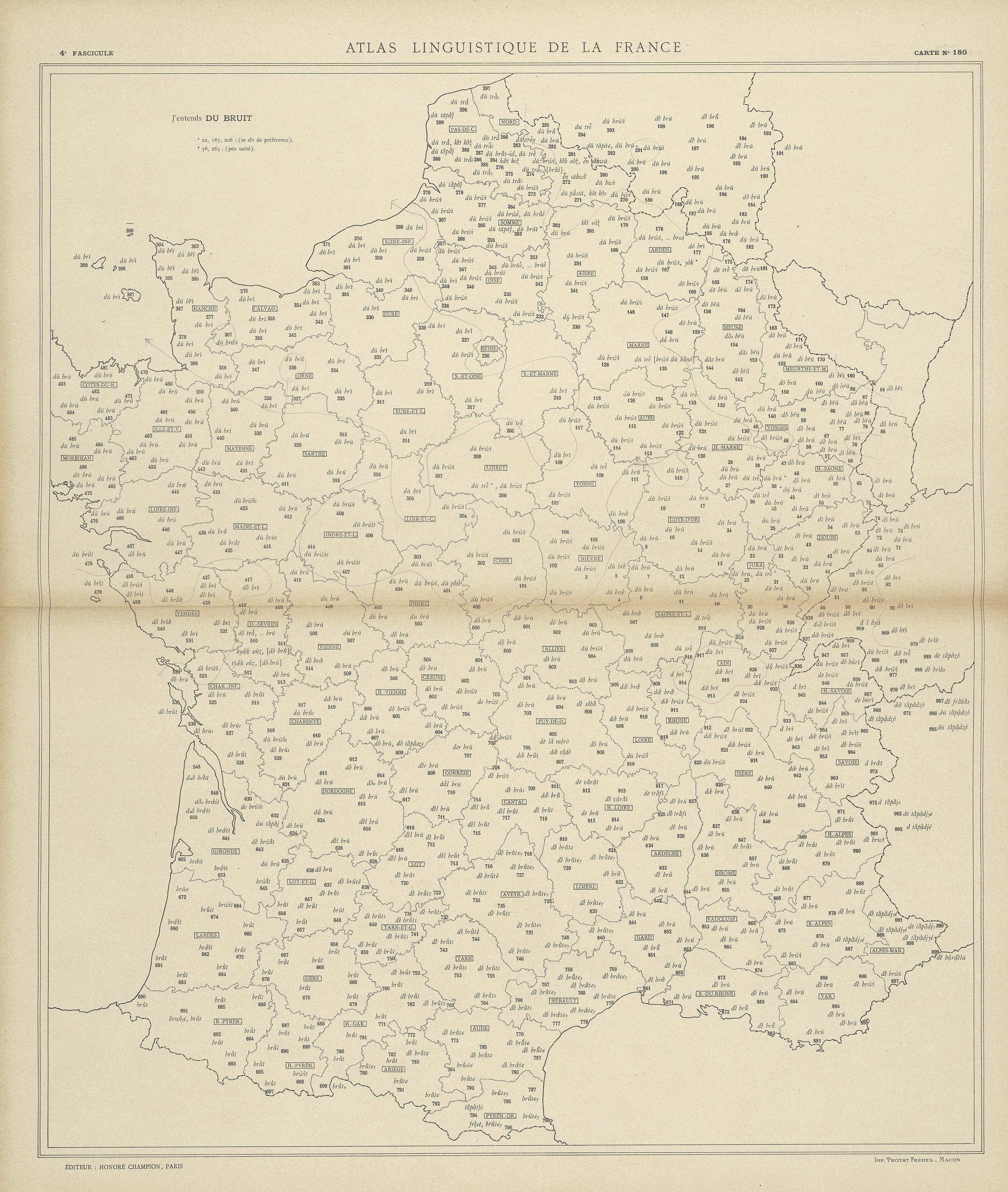 carte alf 180 du segment du bruit.