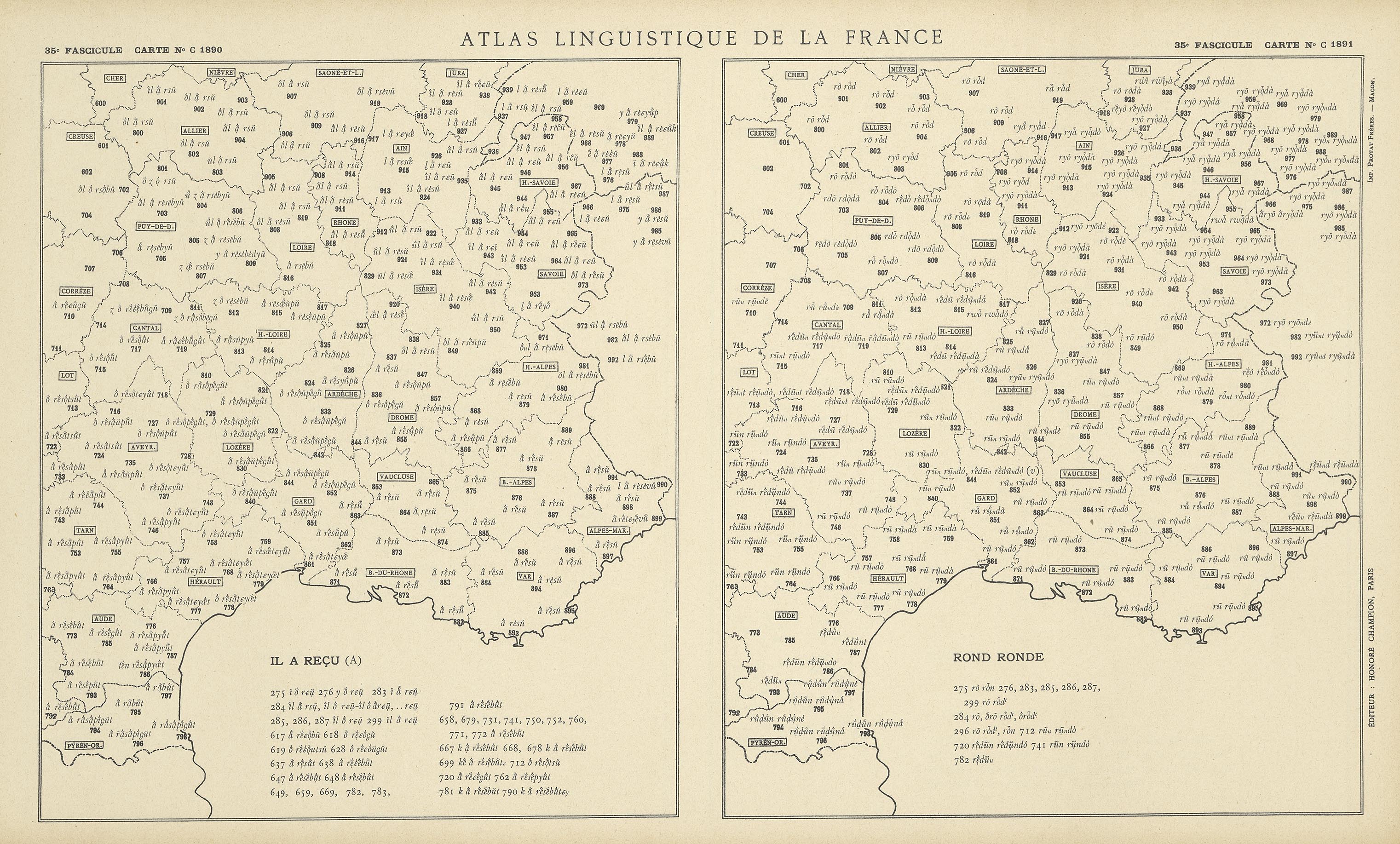 carte alf 1890 du segment Il a reçu.
