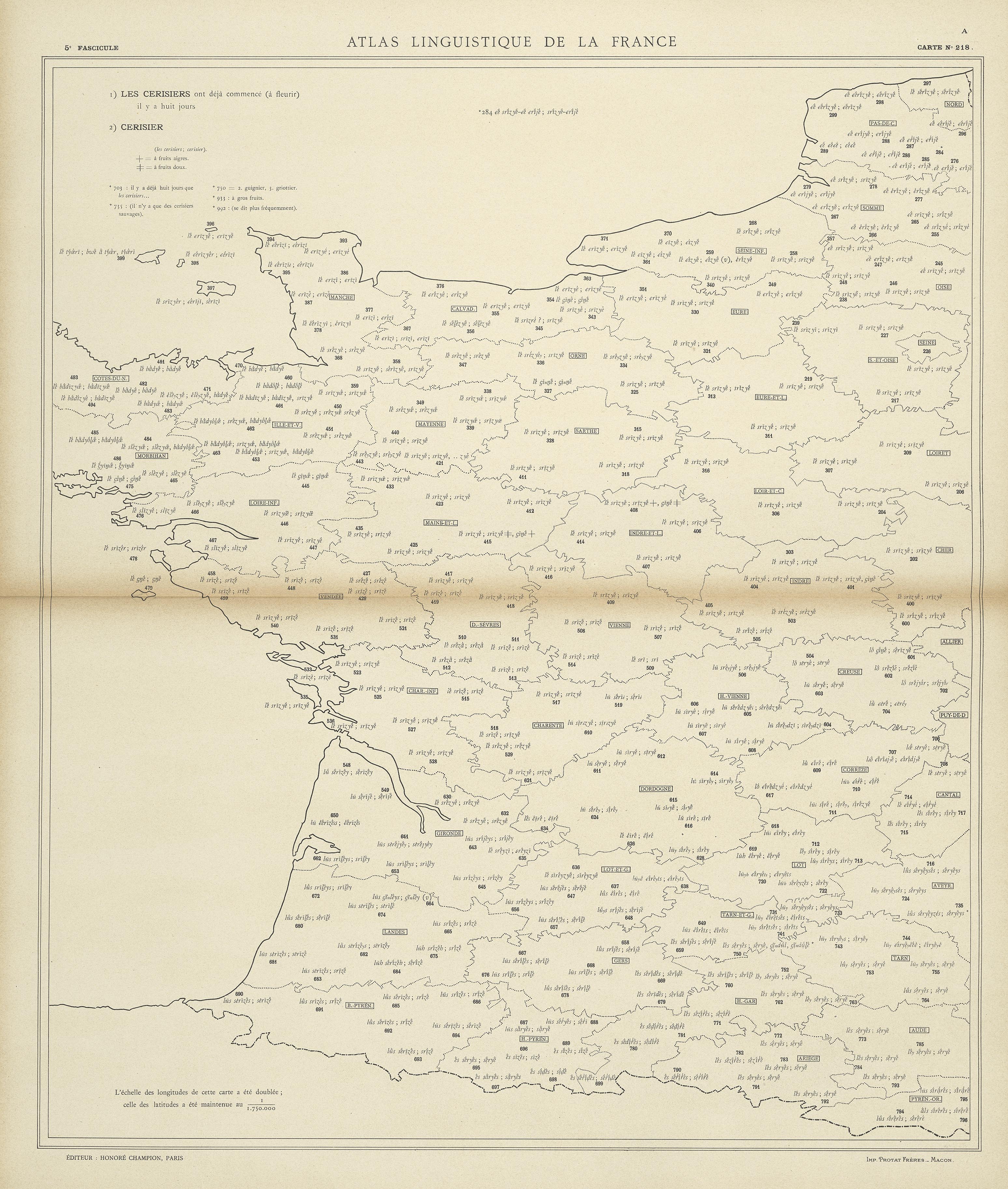 carte alf 218 du segment les cerisiers