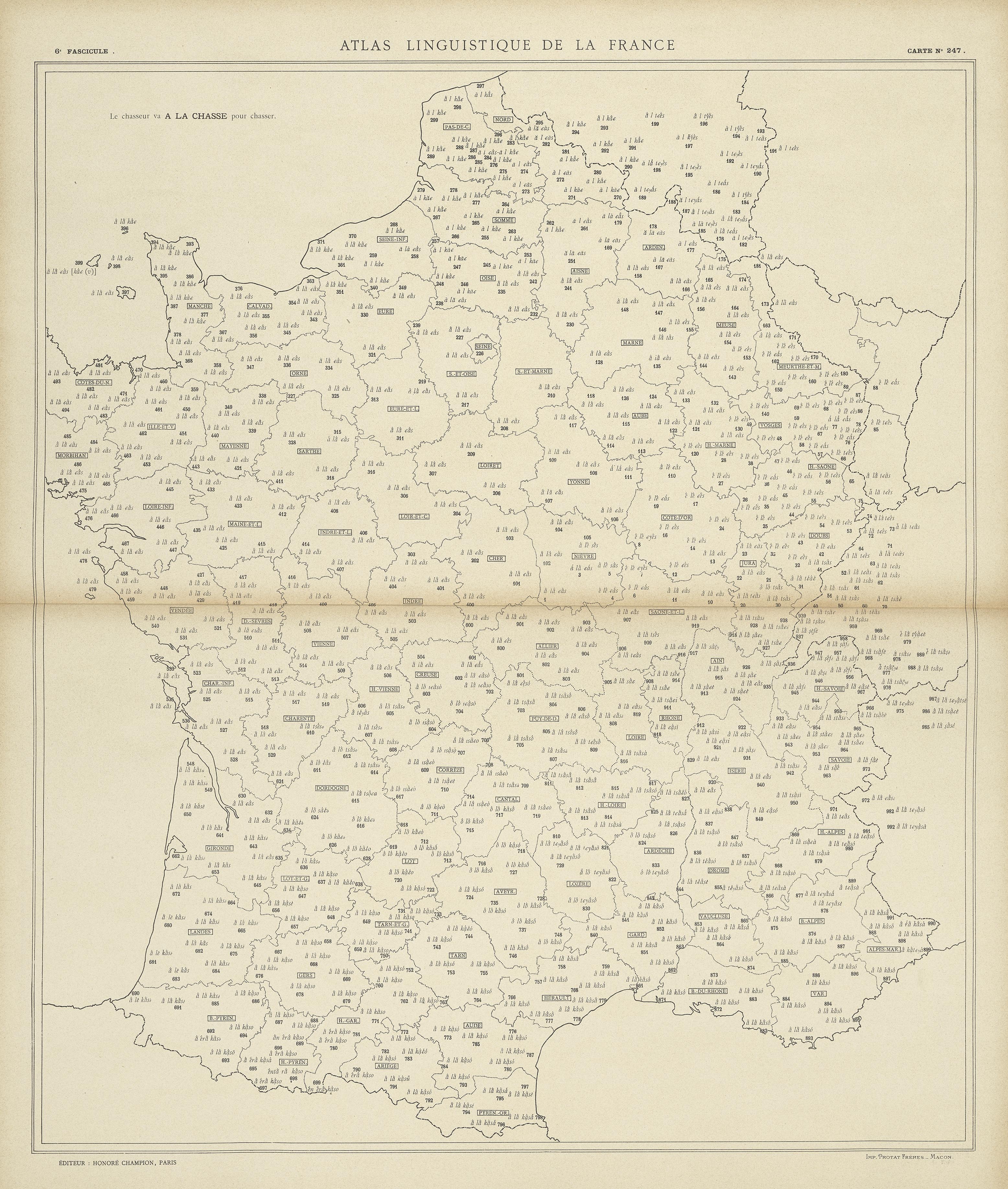 carte alf 247 du segment à la chasse