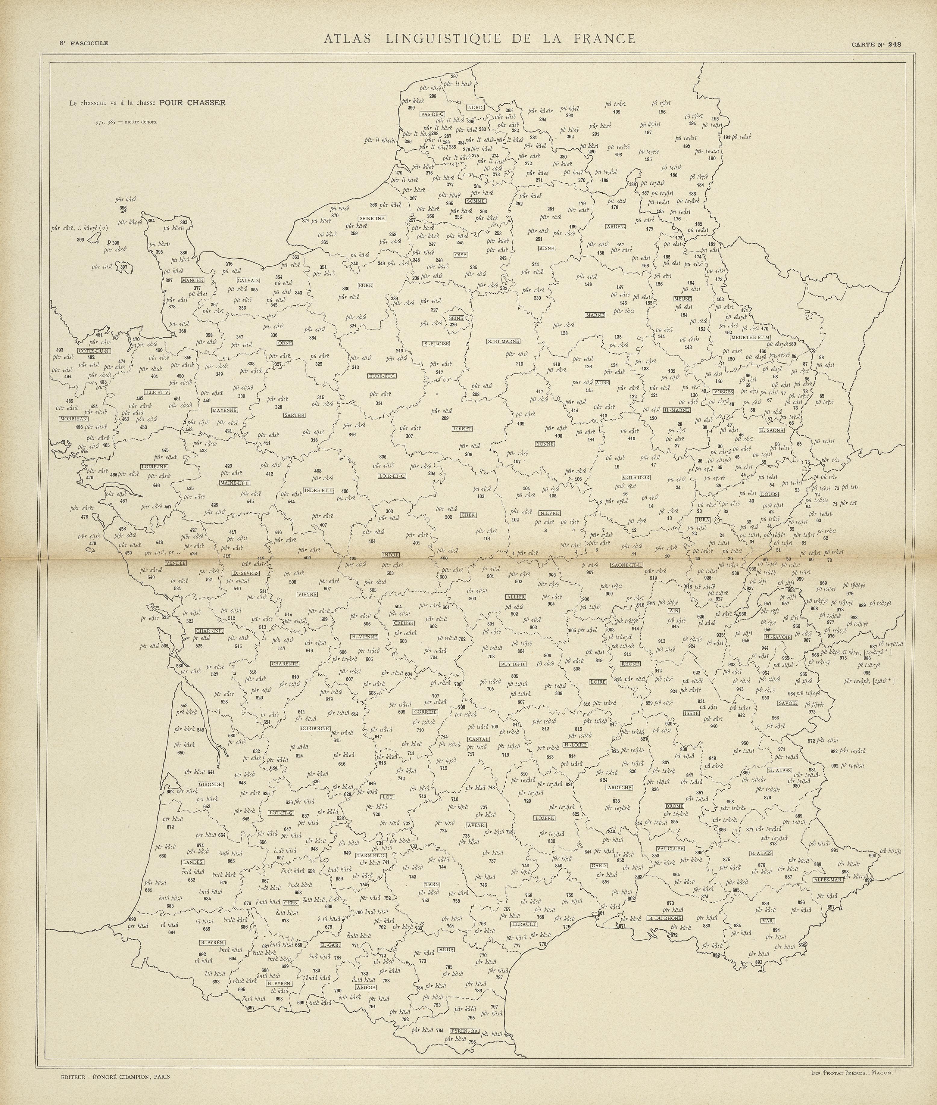 carte alf 248 du segment pour chasser.