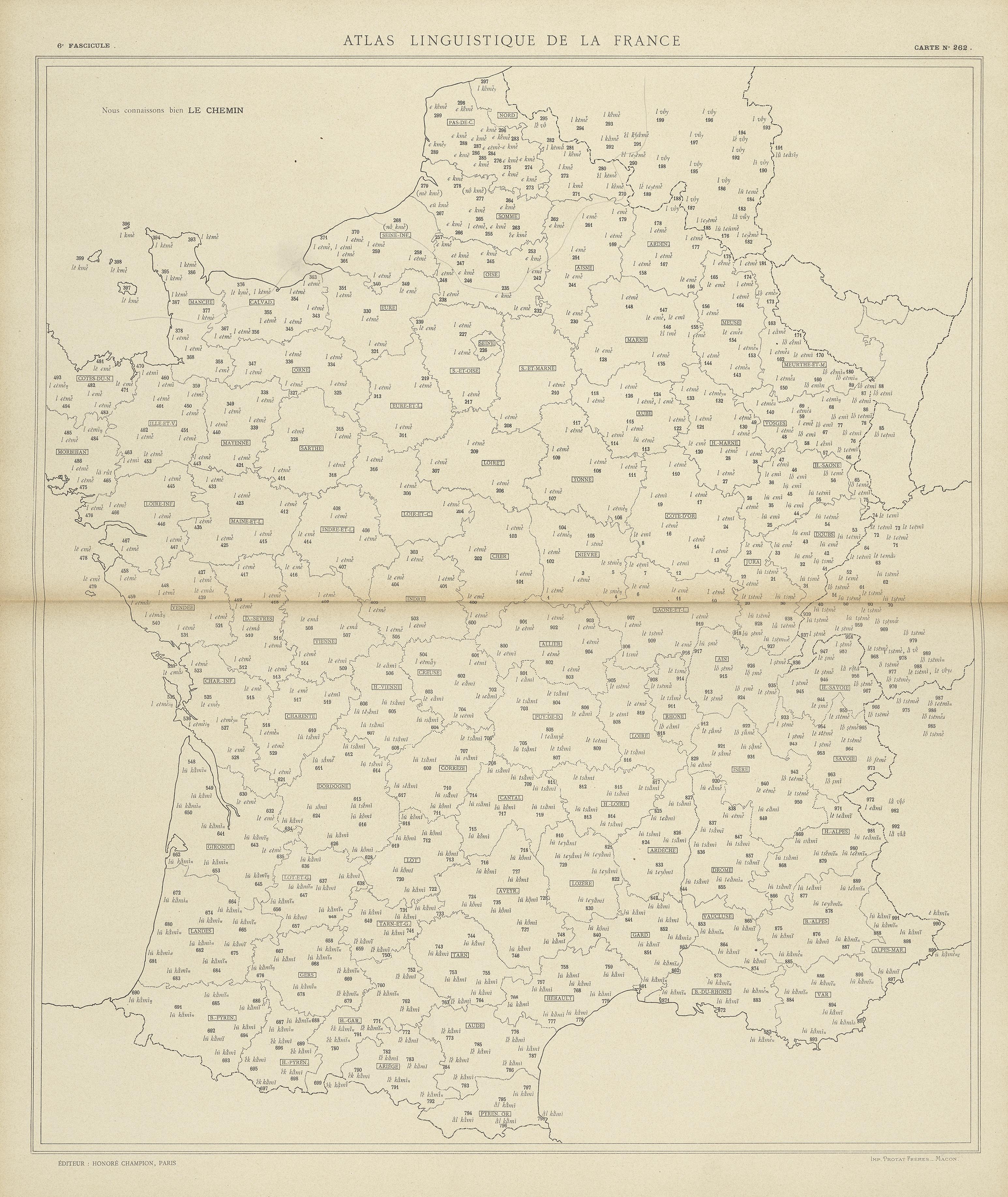 carte alf 262 du segment le chemin.
