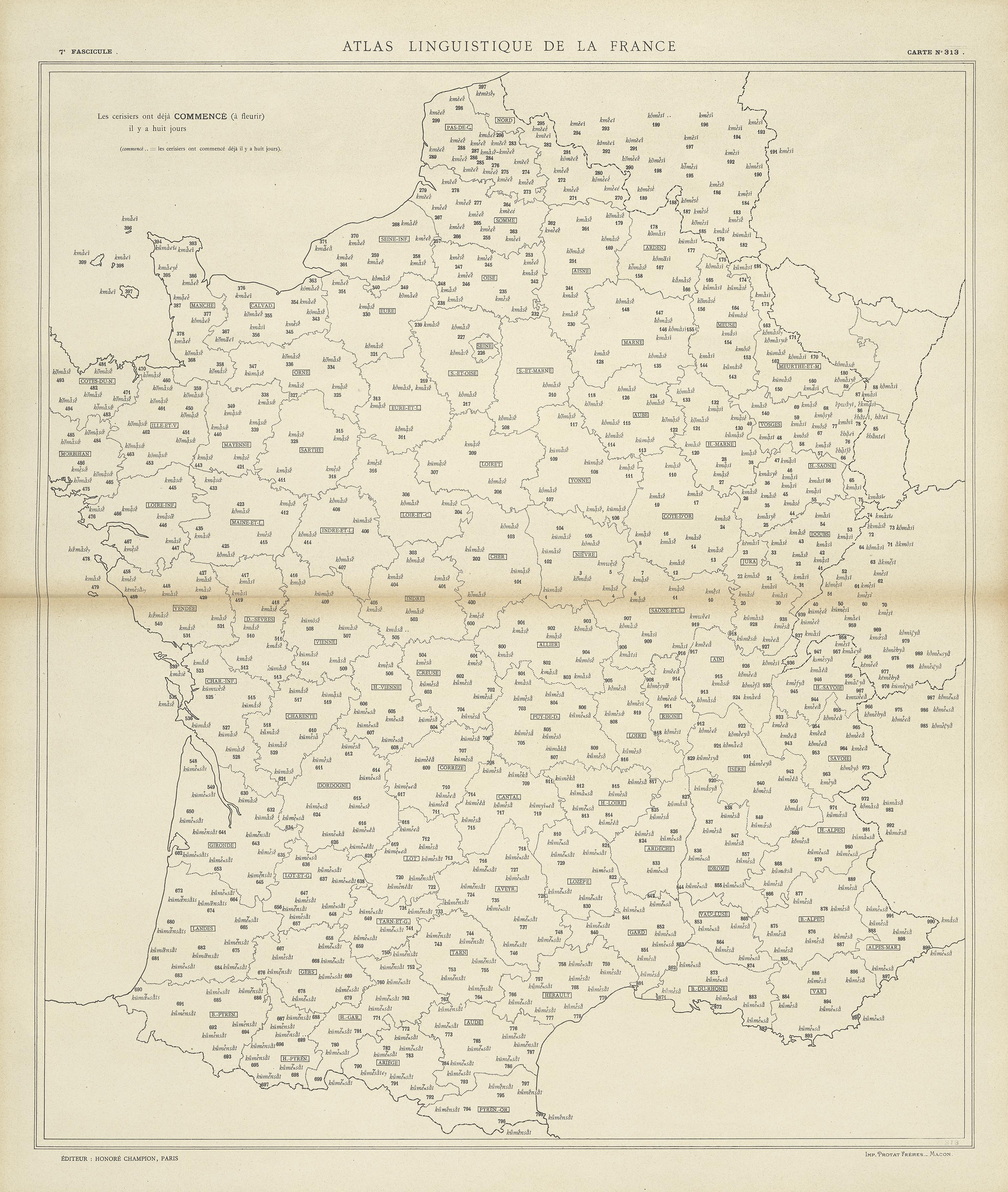 carte alf 313 du segment commencé