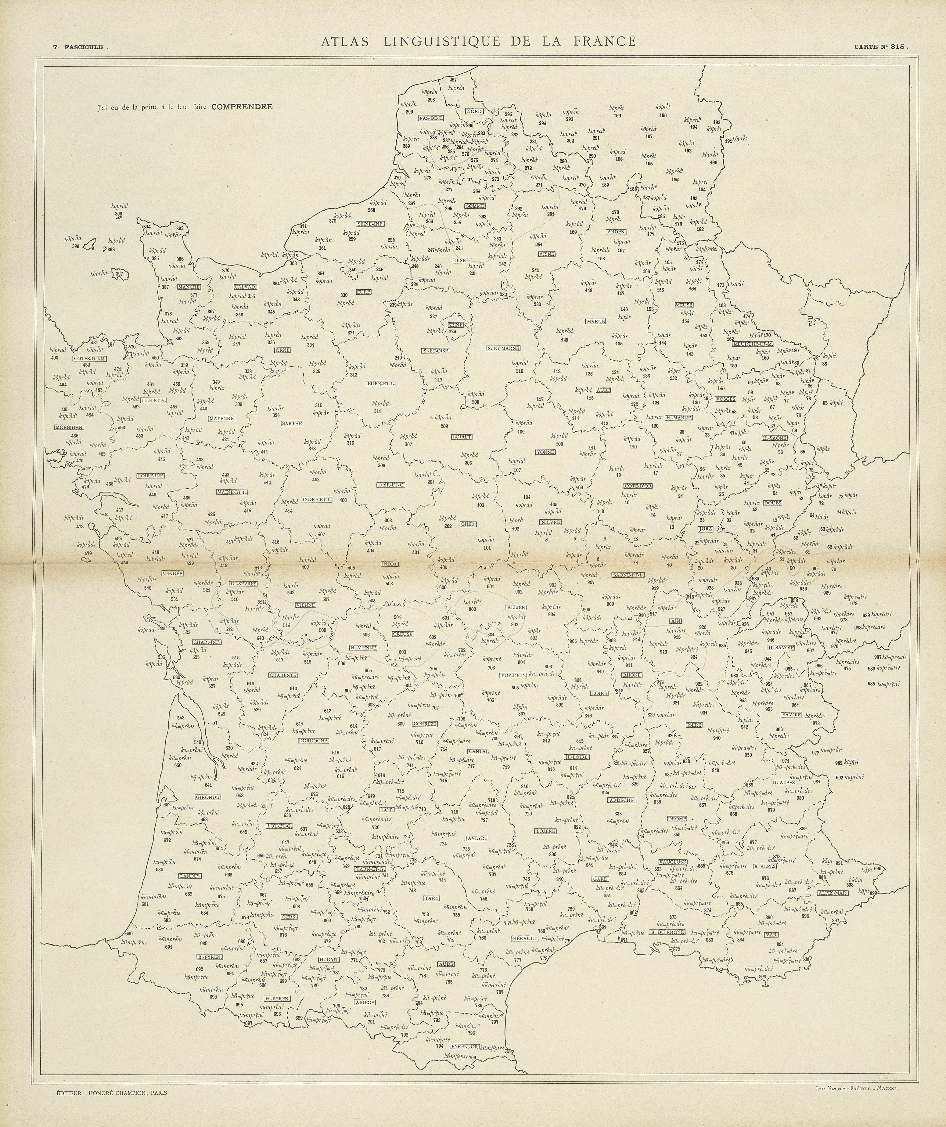 carte alf 315 du segment comprendre,