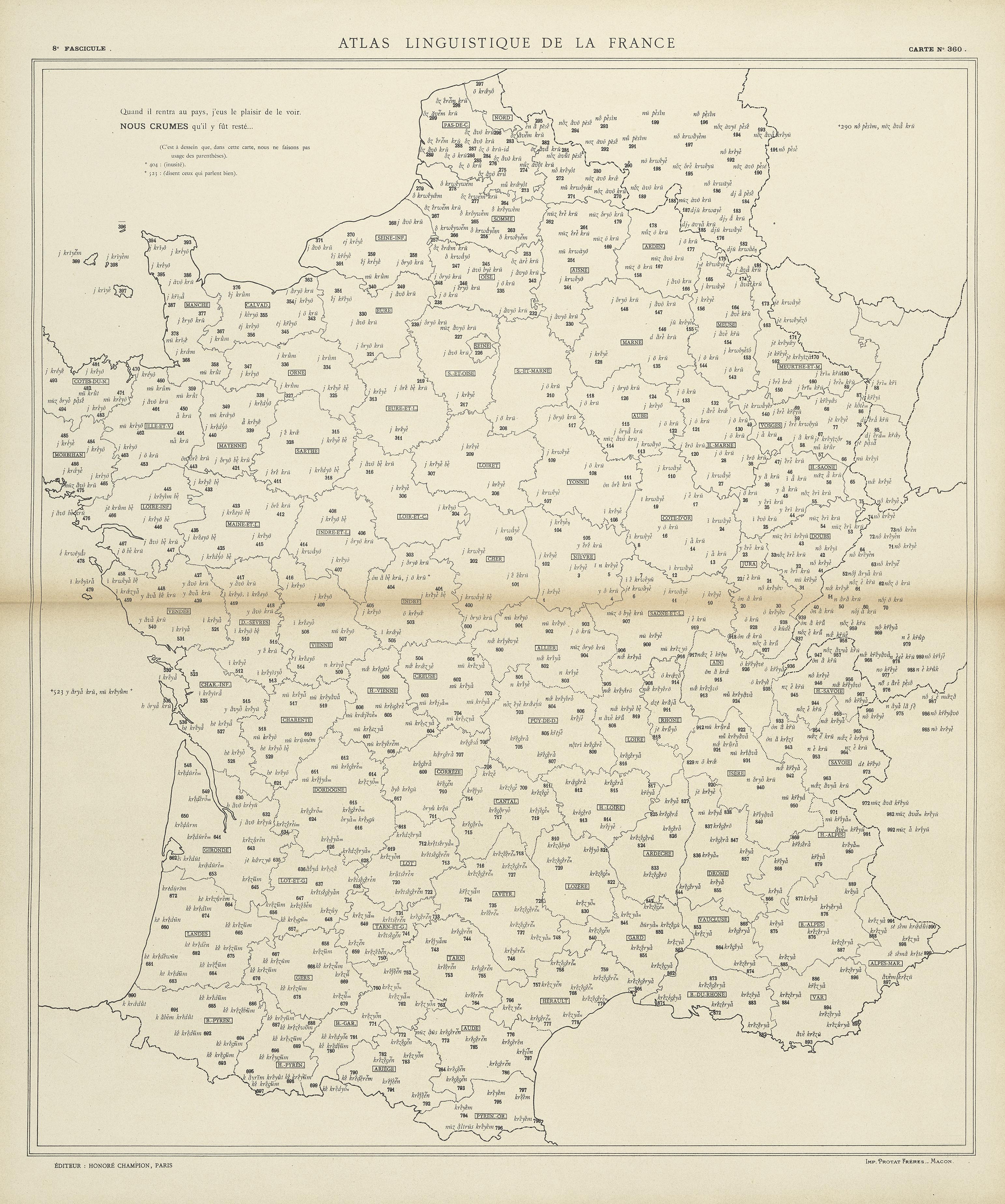 carte alf 360 du segment Nous crûmes