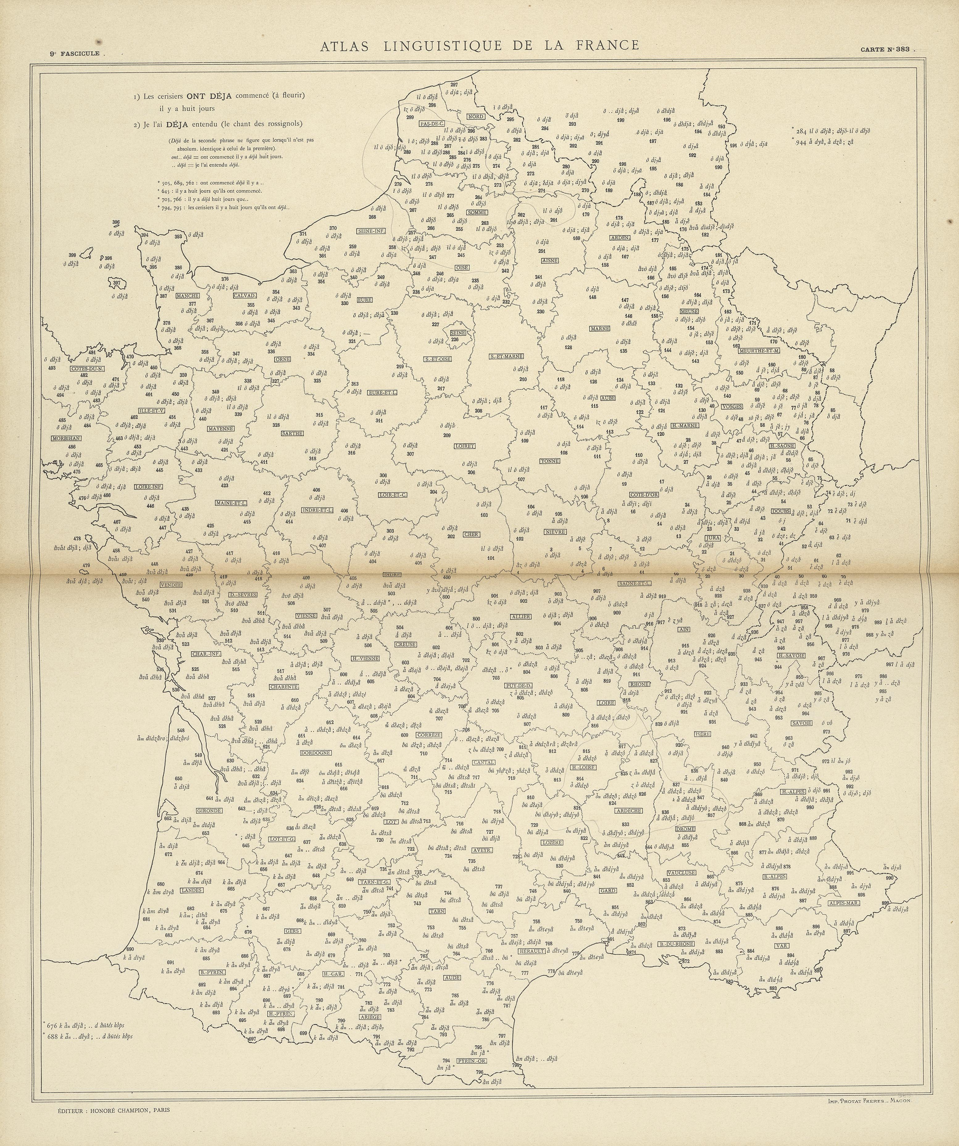 carte alf 383 du segment ont déjà