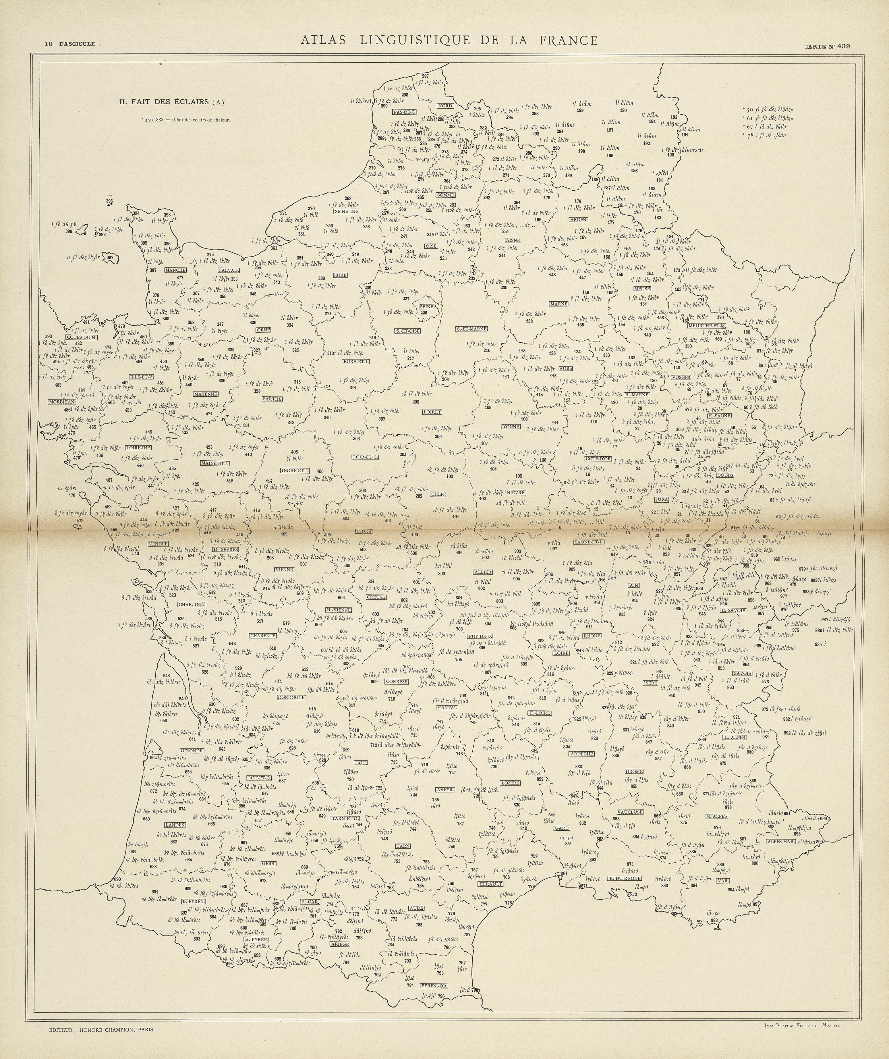 carte alf 439 du segment Il fait des éclairs.