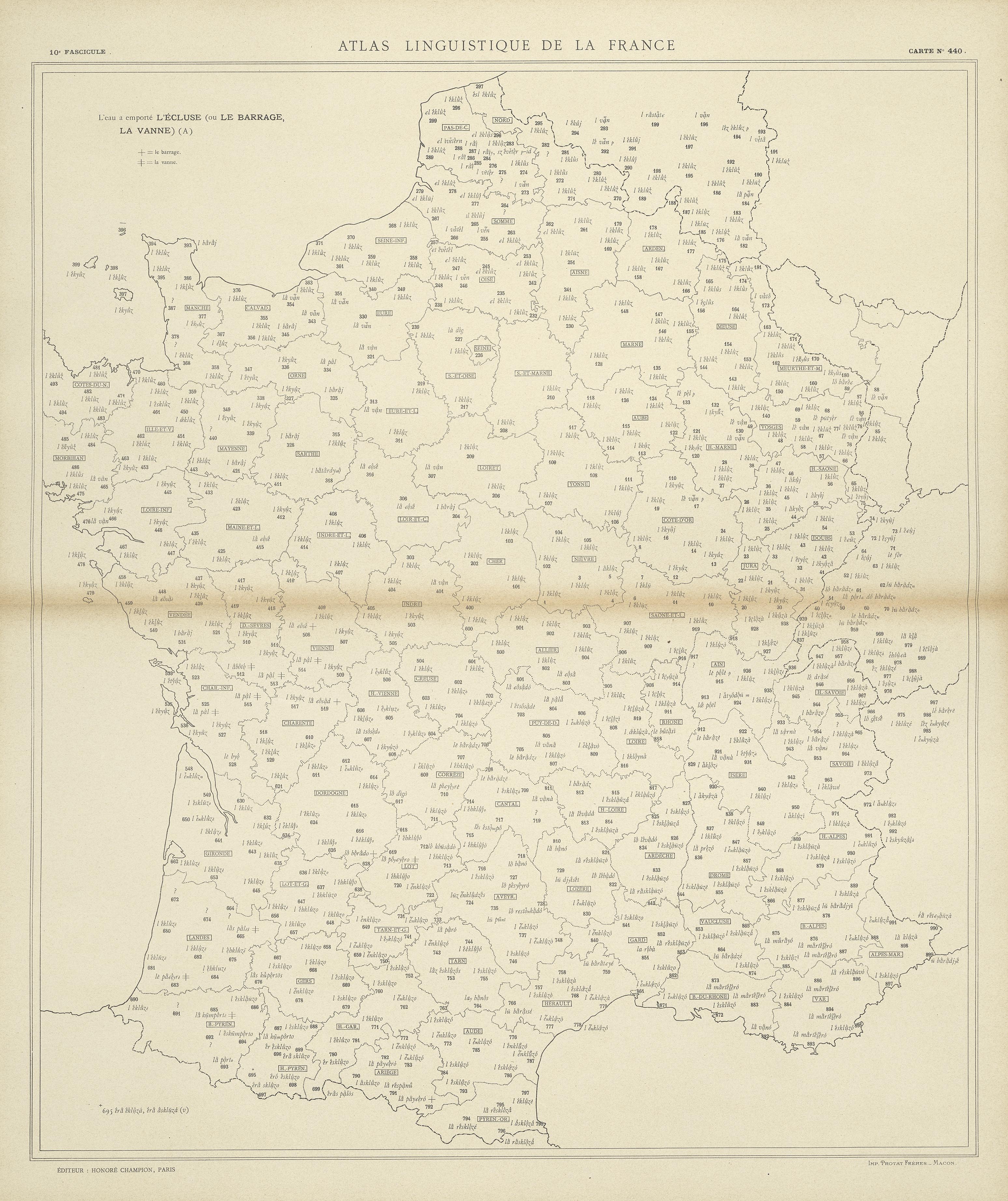carte alf 440 du segment l'écluse.