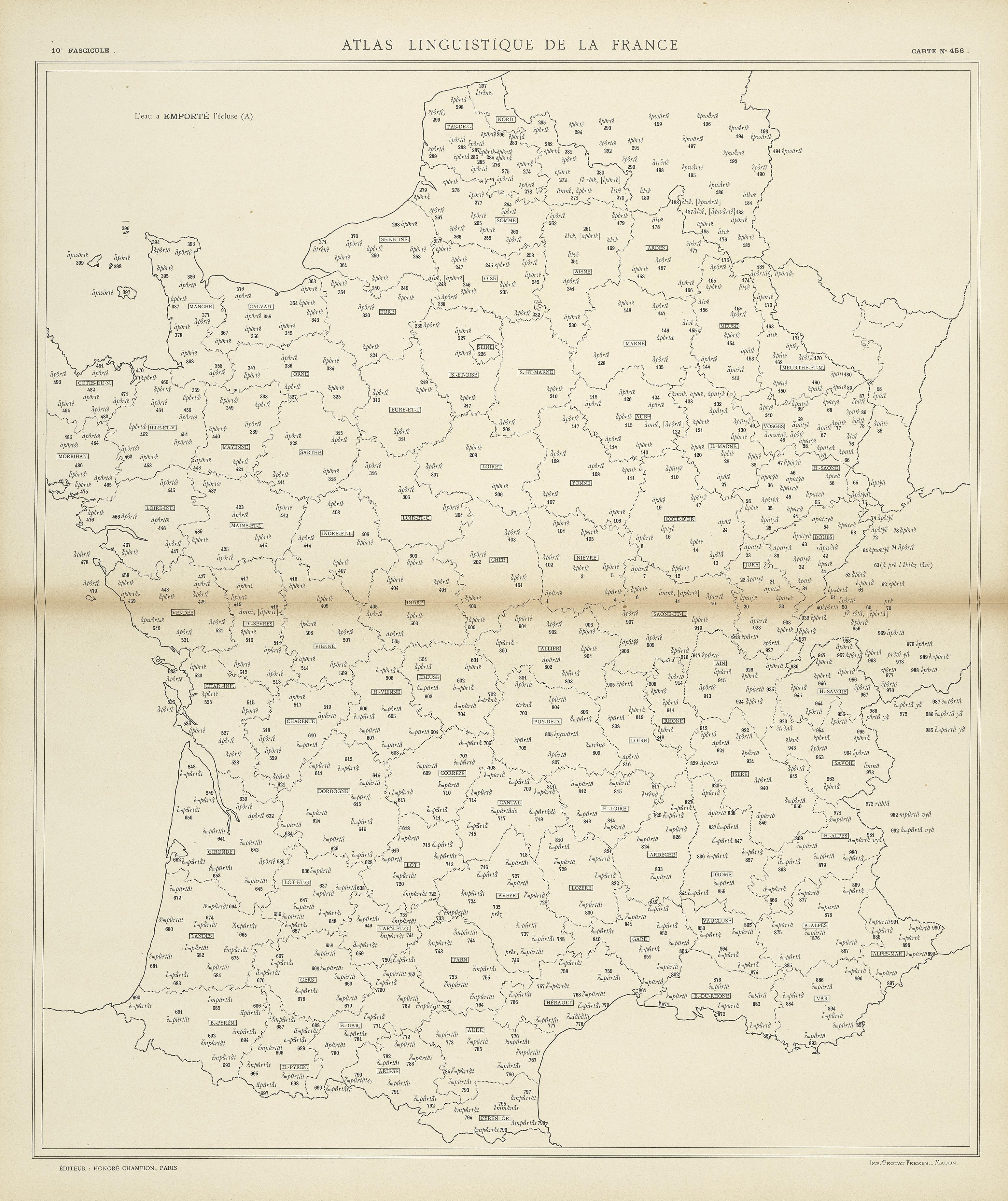 carte alf 456 du segment emporté